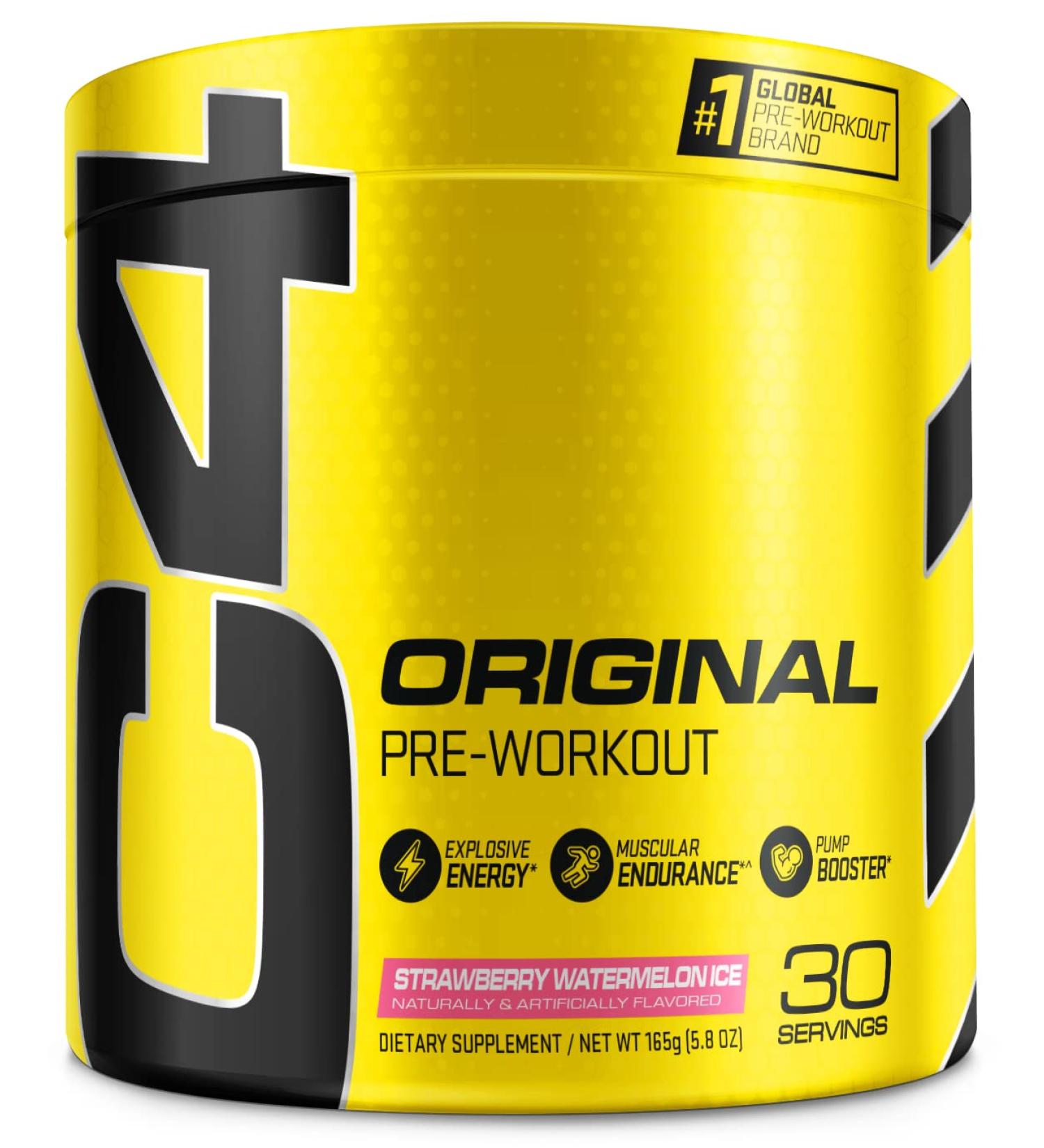 Cellucor C4 Original Pre Workout Powder Strawberry Watermelon Ice - Sugar Free Energy for Men & Women with 150mg Caffeine, Beta Alanine & Creatine - 30 Servings - Buy Online on GoSupps.com