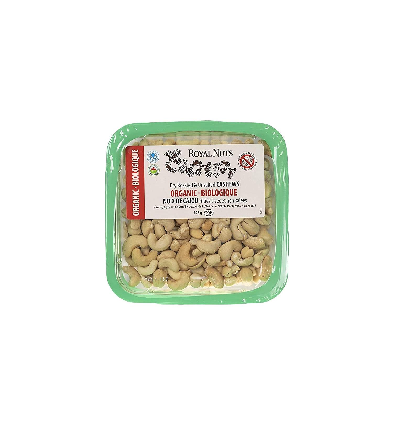 ROYAL NUTS Nuts Organic Cashews N/S 195 Grams - Buy Online on GoSupps.com