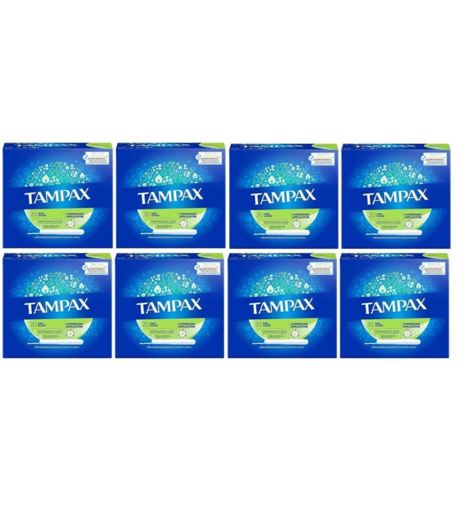 Tampax Tampons Super 8x20 Pack - Buy Online on GoSupps.com