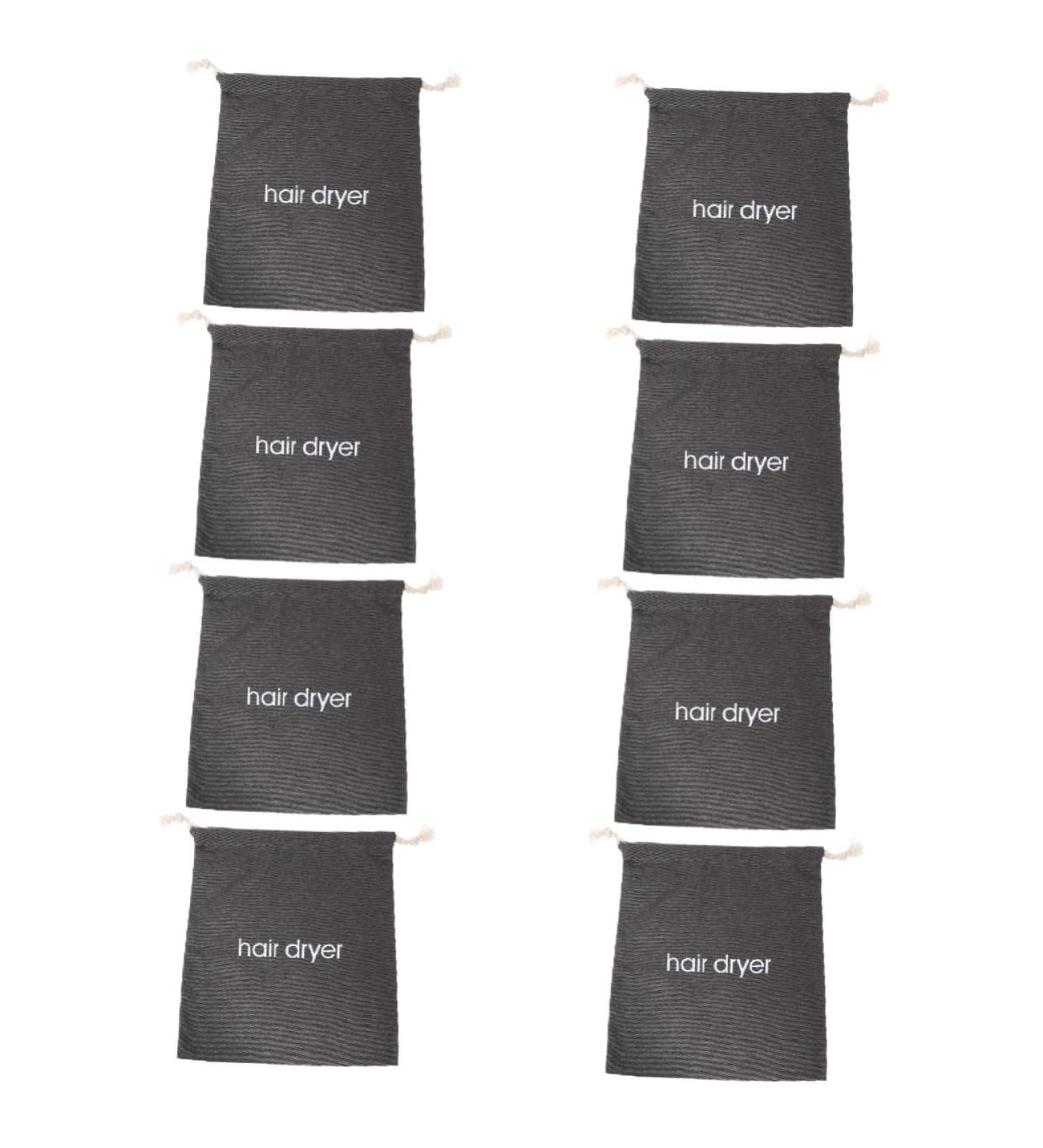 WOONEKY 8 Pcs Hair Dryer Storage Bag Waterproof Drawstring Bag Household Product Travel Make up Bag Canvas - Buy Online on GoSupps.com