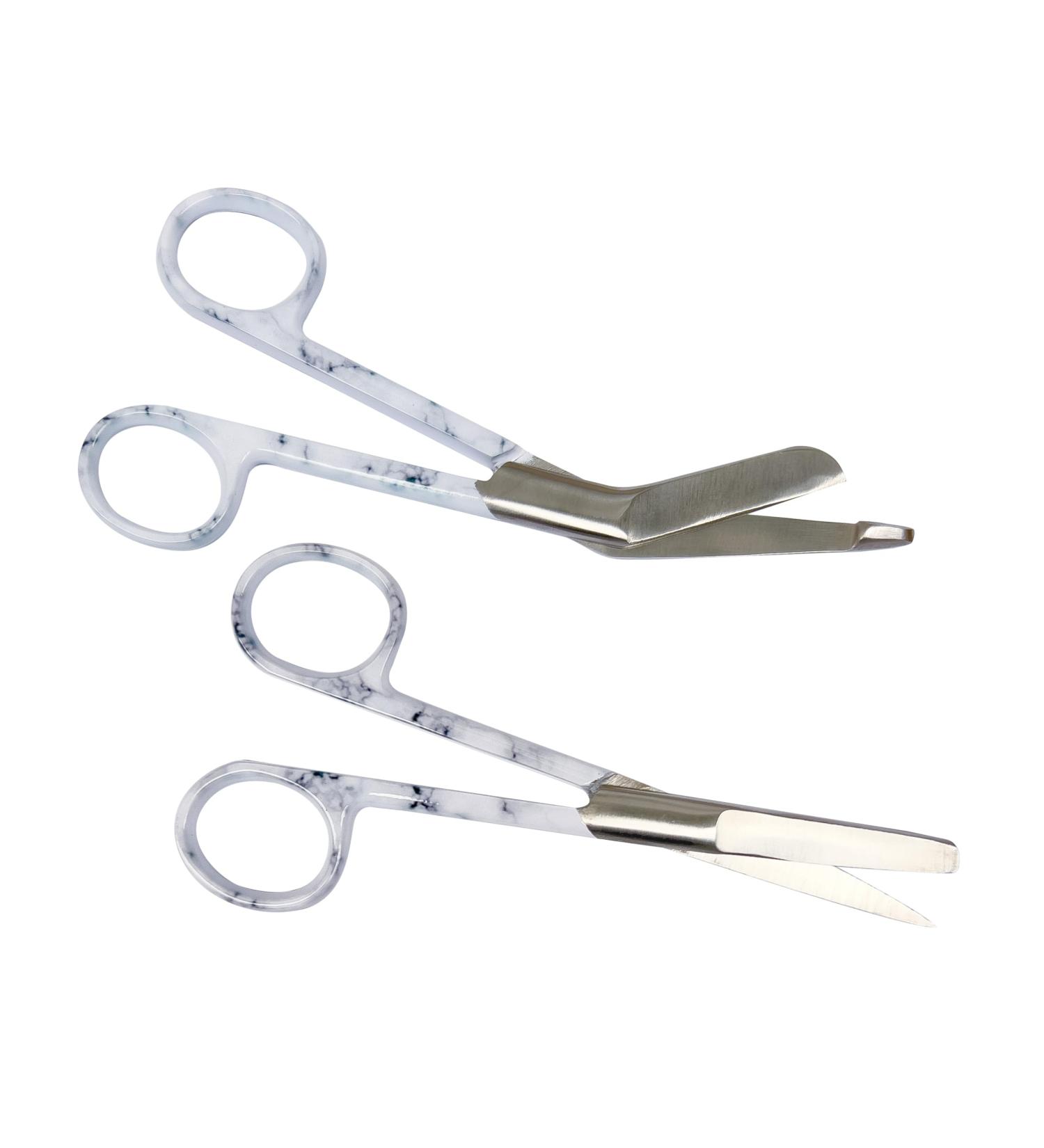 Nursing Scissors Set WITH ENGRAVING - Nurse Accessories - Gift (Marble)