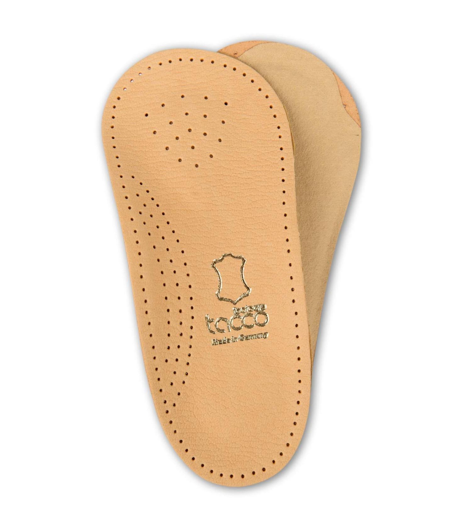 Tacco Nova Orthotic Inserts | German-Made 3/4 Length Leather Insoles for Arch Support & Comfort | Size 44 EUR/US M11 - Buy Online on GoSupps.com