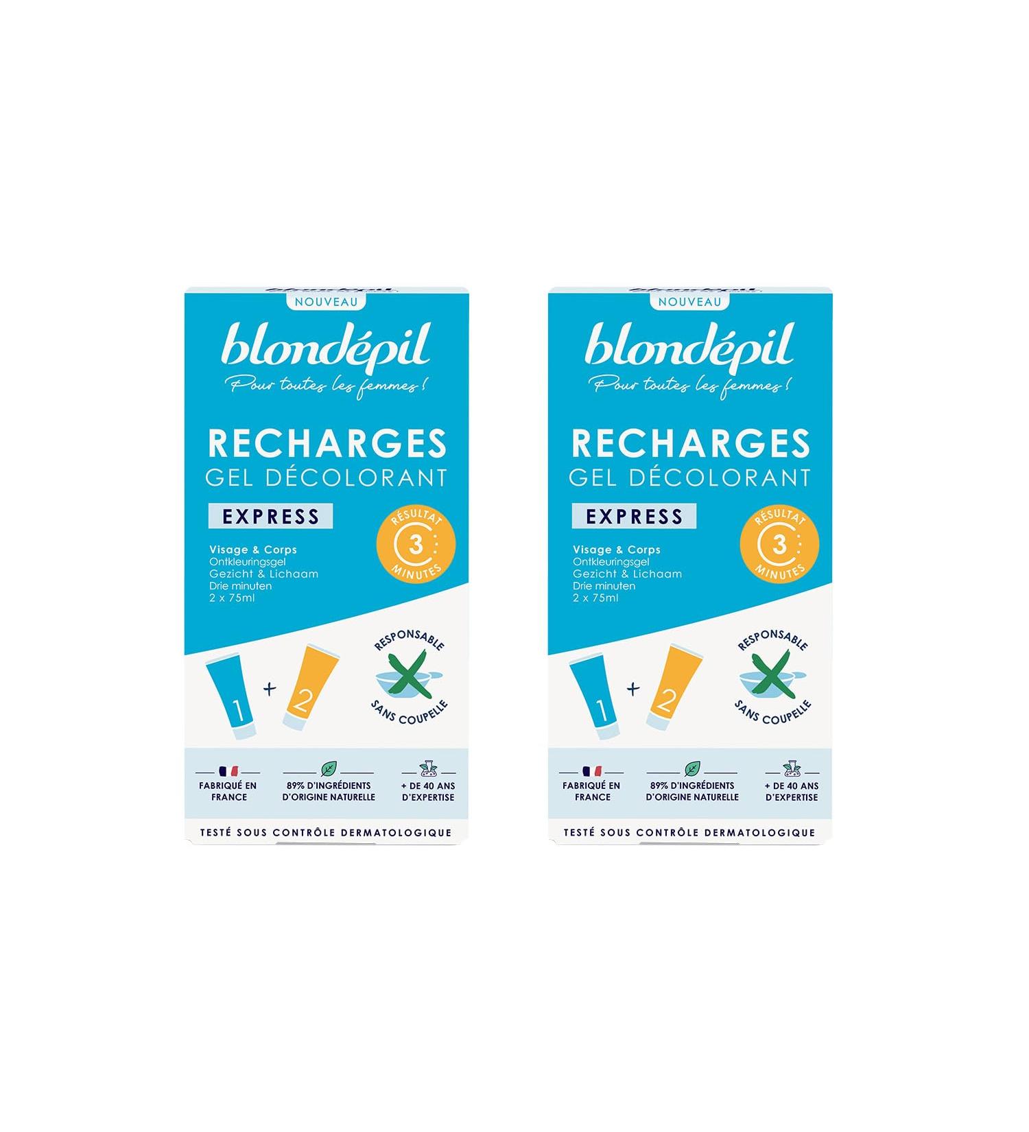 Blond pil - Set of 2 Decolor Express Refills Face and Body Coloring Cream Sensitive Skin Ultra Fast Women's Hair Removal - Buy Online on GoSupps.com