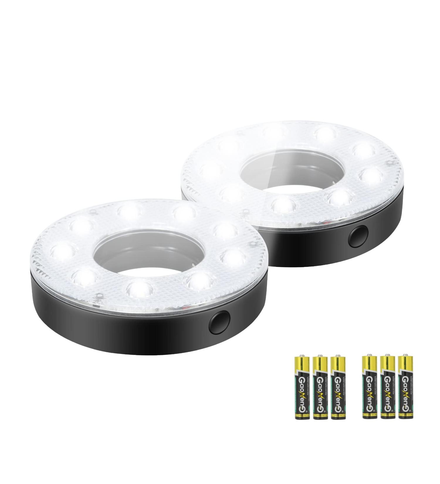 KINGTOP LED Golf Hole Lights - Night Golf Putt-Putt Flag Cup Glow Lamp - Backyard Putting Green - Cool White - 2 Pack - Buy Online on GoSupps.com
