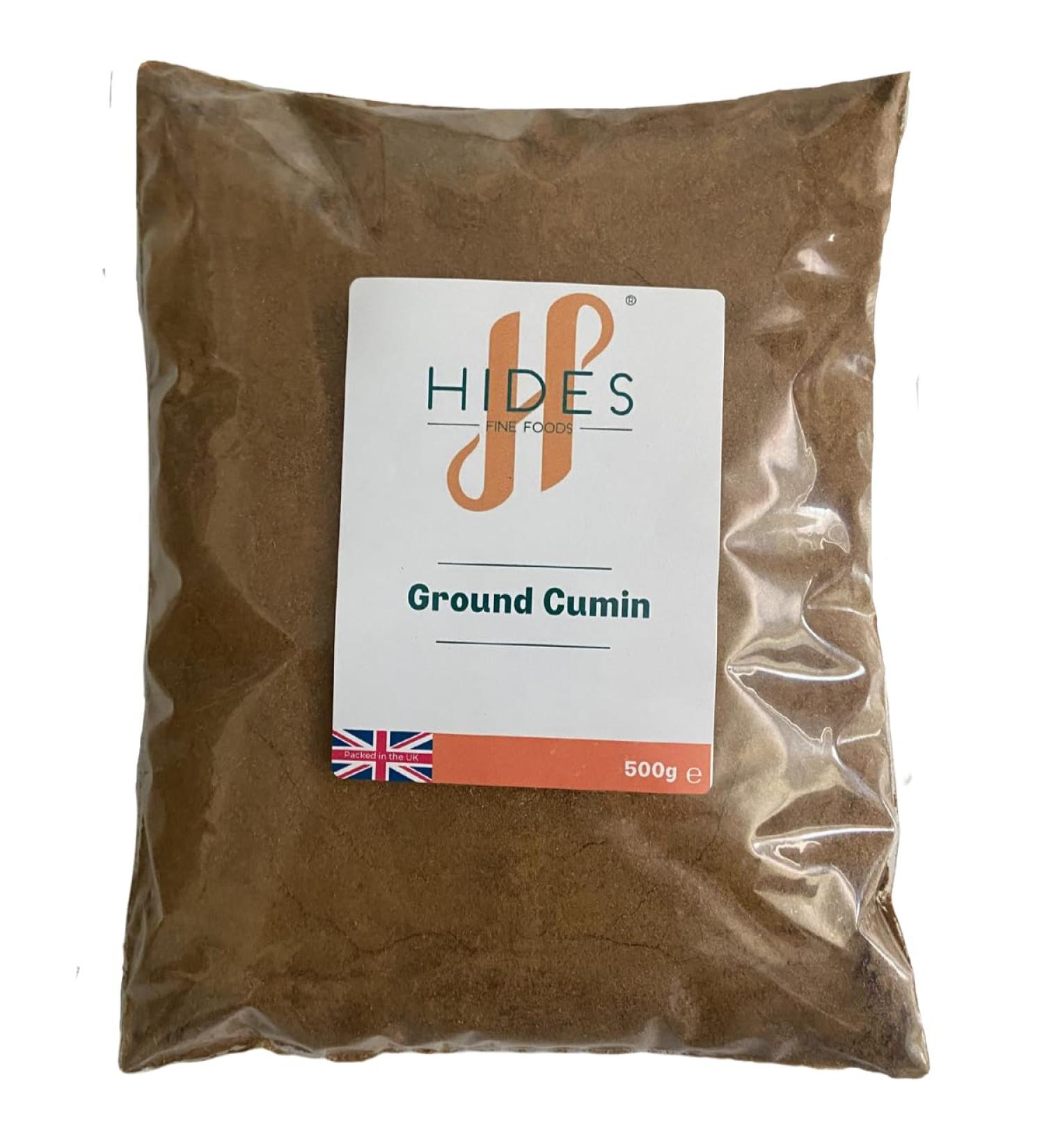 Hides Fine Foods Ground Cumin 500g | GMO Free | Vegetarian Friendly | North African, Indian, Mexican Cuisine | Spice Staple for Curries and Stews - Buy Online on GoSupps.com