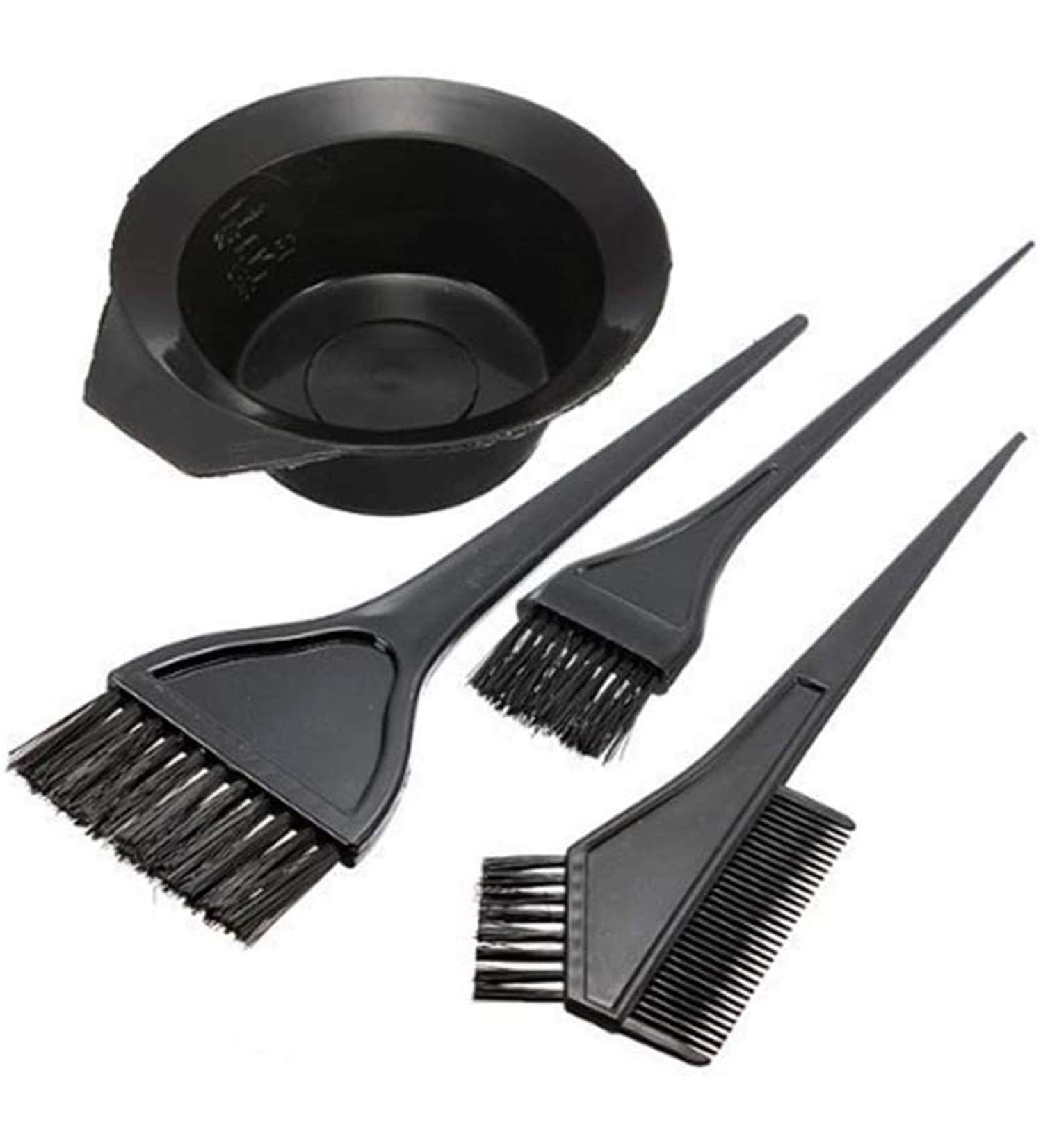 Yeehliny 4pcs Hair Coloring Kit - Black Hair Dye Bowl Comb & Brushes Set for Easy Hair Color Application - Buy Online on GoSupps.com