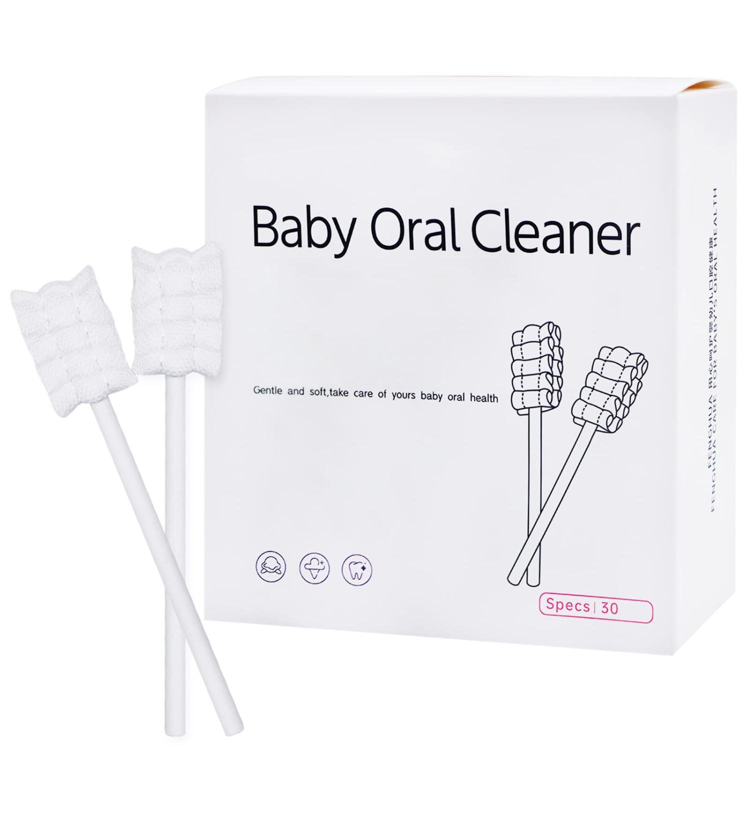 Uooker Baby Toothbrush 30 Pcs - Disposable Soft Gauze Infant Toothbrush for Baby Oral Cleaning - Dental Care Tongue Cleaner for Babies - Buy Online on GoSupps.com
