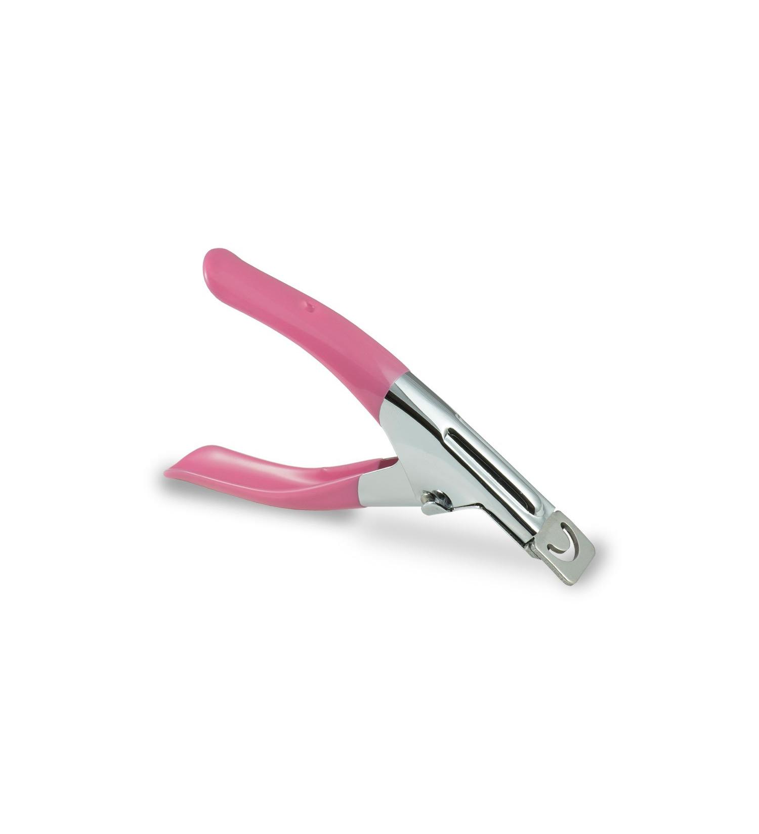 N&BF Profi Tip Cutter Pink/Rosa |Knipser for cutting gel eggs |Nailcutter metal for natural nails & tips |Professional Nail Clipper nail tongs for nail studio & private use