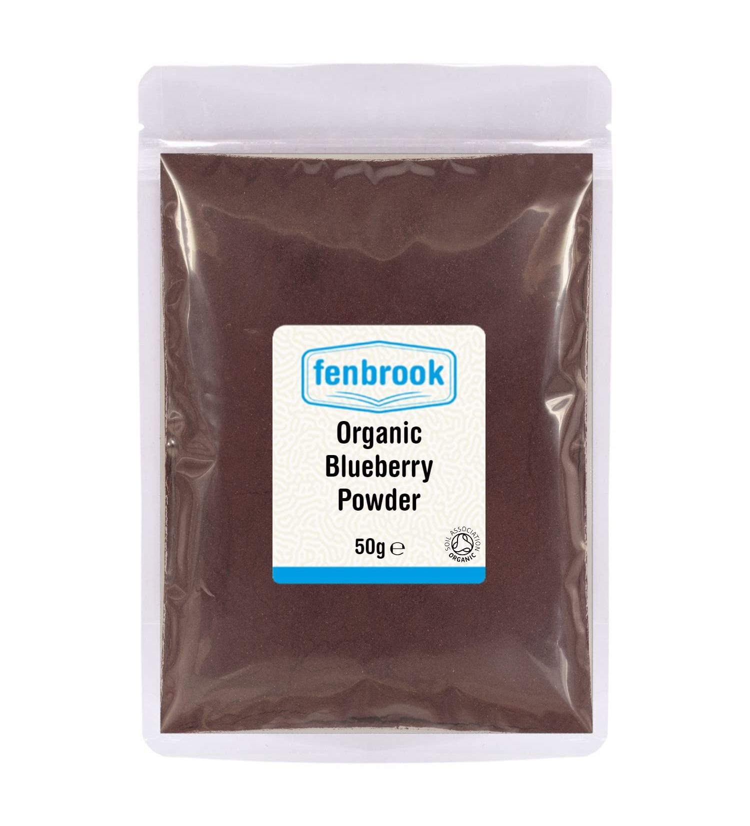 Organic Blueberry Powder 50g Certified Organic by Fenbrook Organic - Buy Online on GoSupps.com