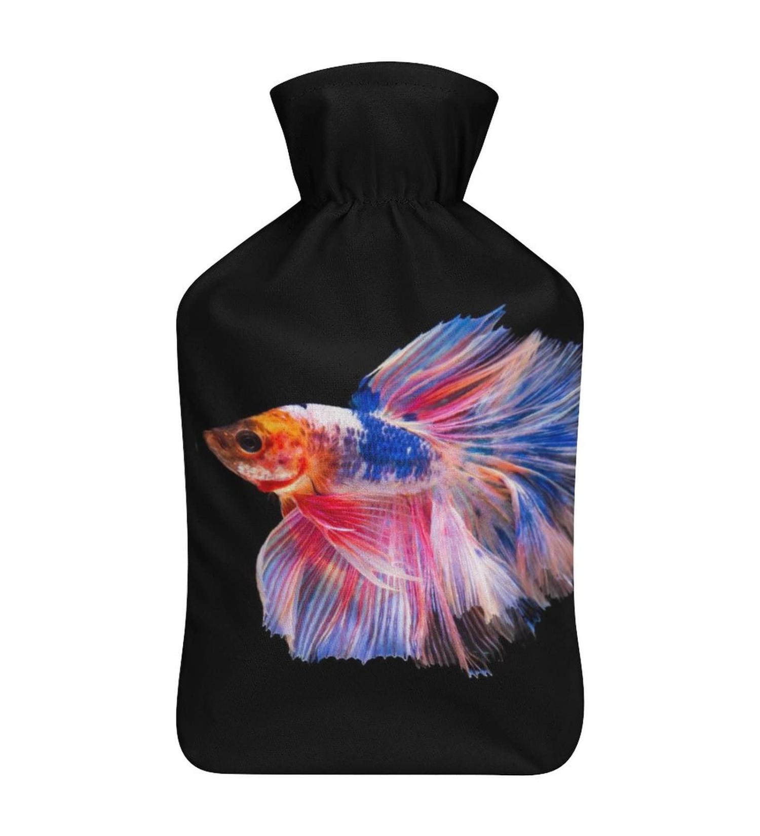 Buy Color Fish Hot Water Bottle with Plush Cover - Hand Warmer for Adults & Kids - 26.5x15.3cm - International Shipping Available - Buy Online on GoSupps.com