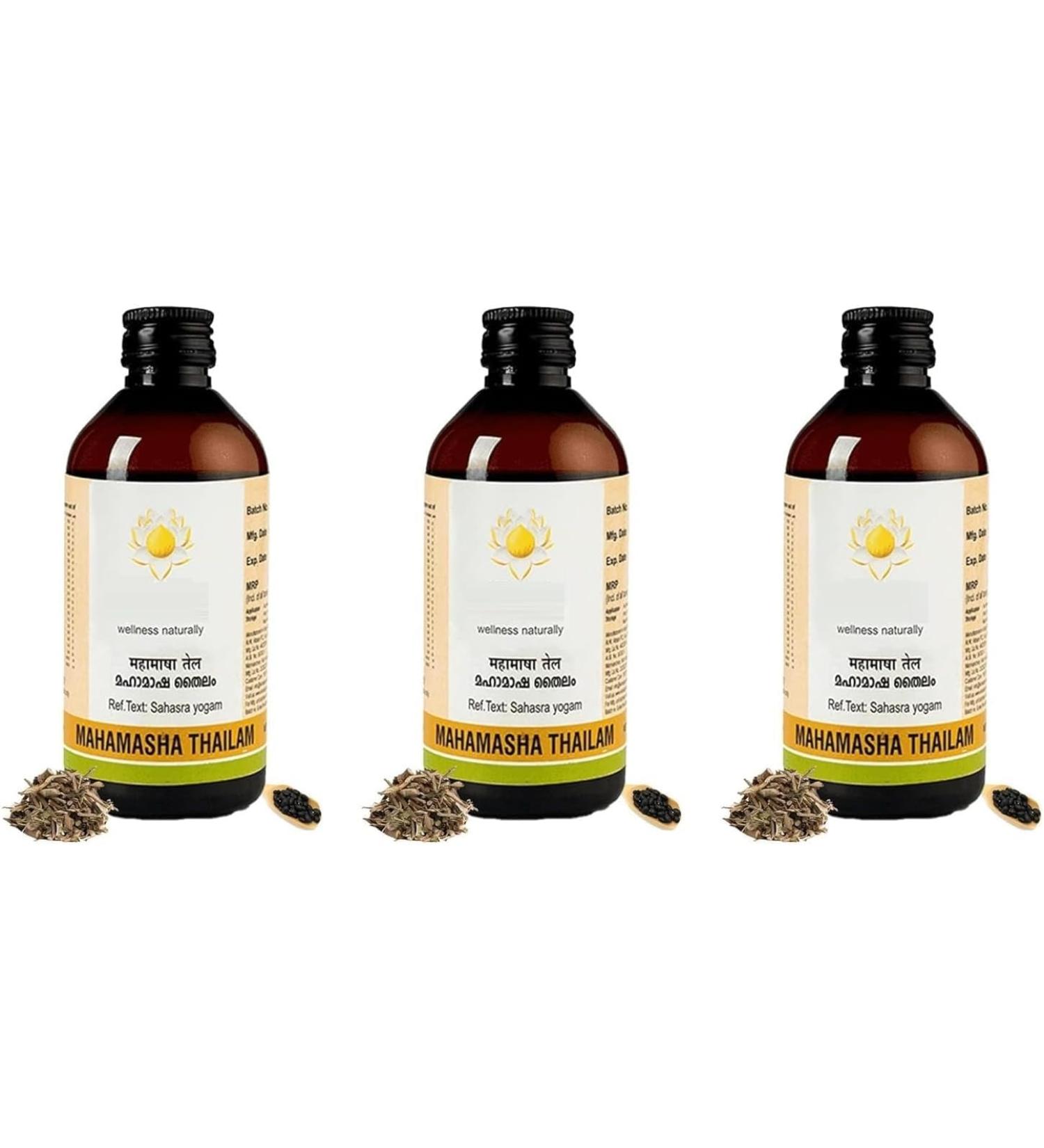 JEVR Mahamasha Thailam 200 ml | Relieves numbness and muscle weakness | Relieves lack of sensation | With Masha Dasamoola Pack of 3 - Buy Online on GoSupps.com