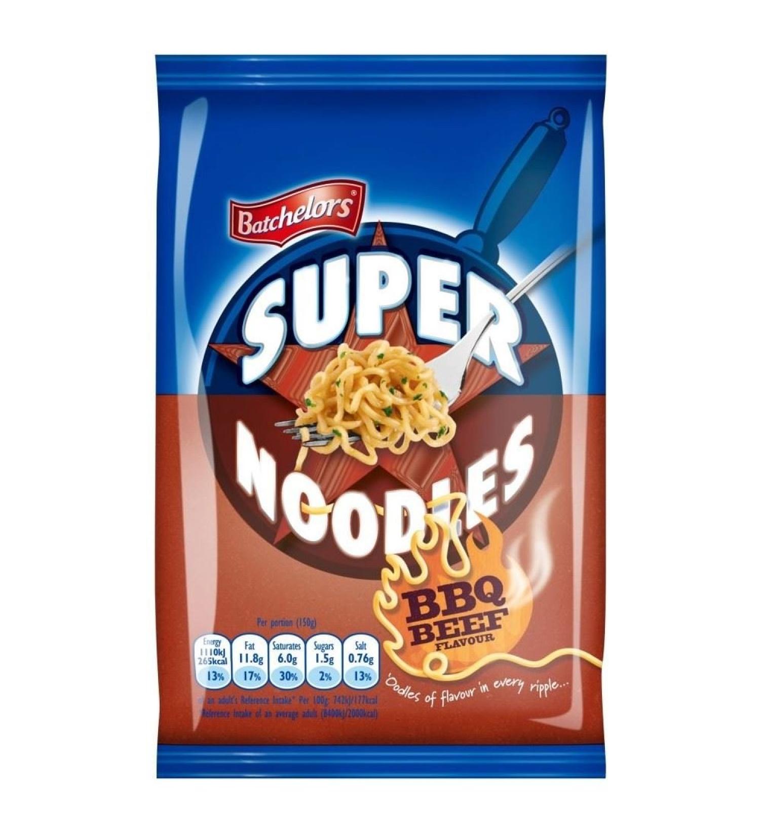 Batchelors Batchelors Super Noodles Beef Flavour BBQ (100g) - Pack of 6