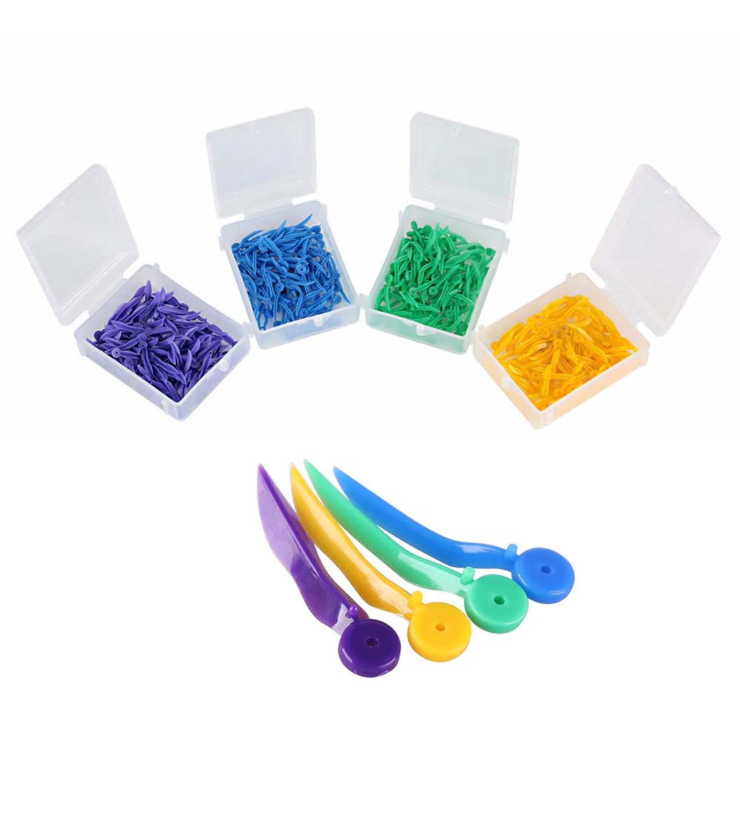 Buy Windplusya Dental Plastic Wedges - Colorful Disposable Fixation Wedge with Hole | 4 Boxes - International Shipping Available - Buy Online on GoSupps.com