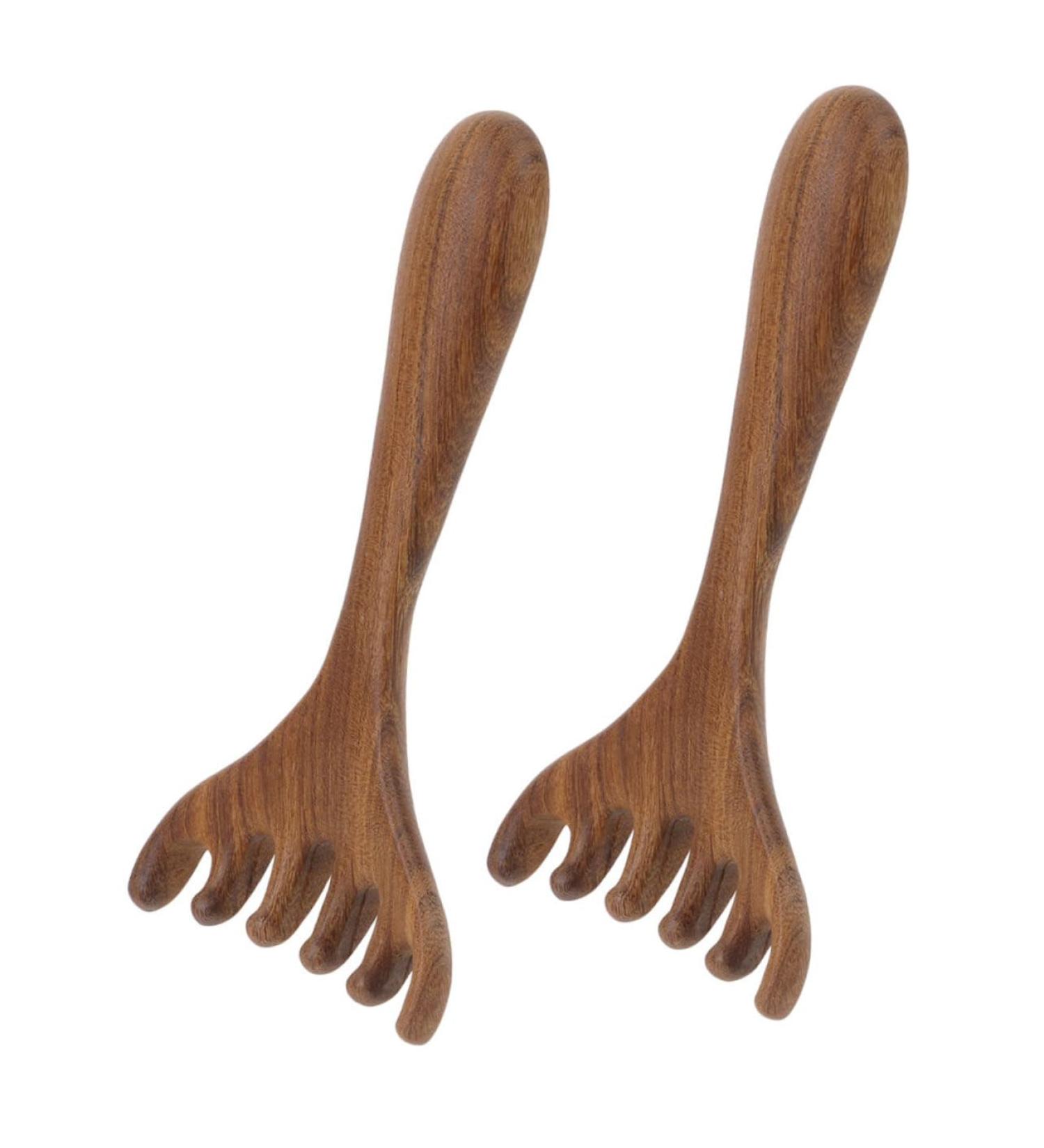 LIFKOME 2 pi ces Outil de Massage Bois pour et Visage Peigne de D tente Multifonction Portable pour Stimulation et Relaxation Oculaire Gratte Squame Main Ergonomique - Buy Online on GoSupps.com