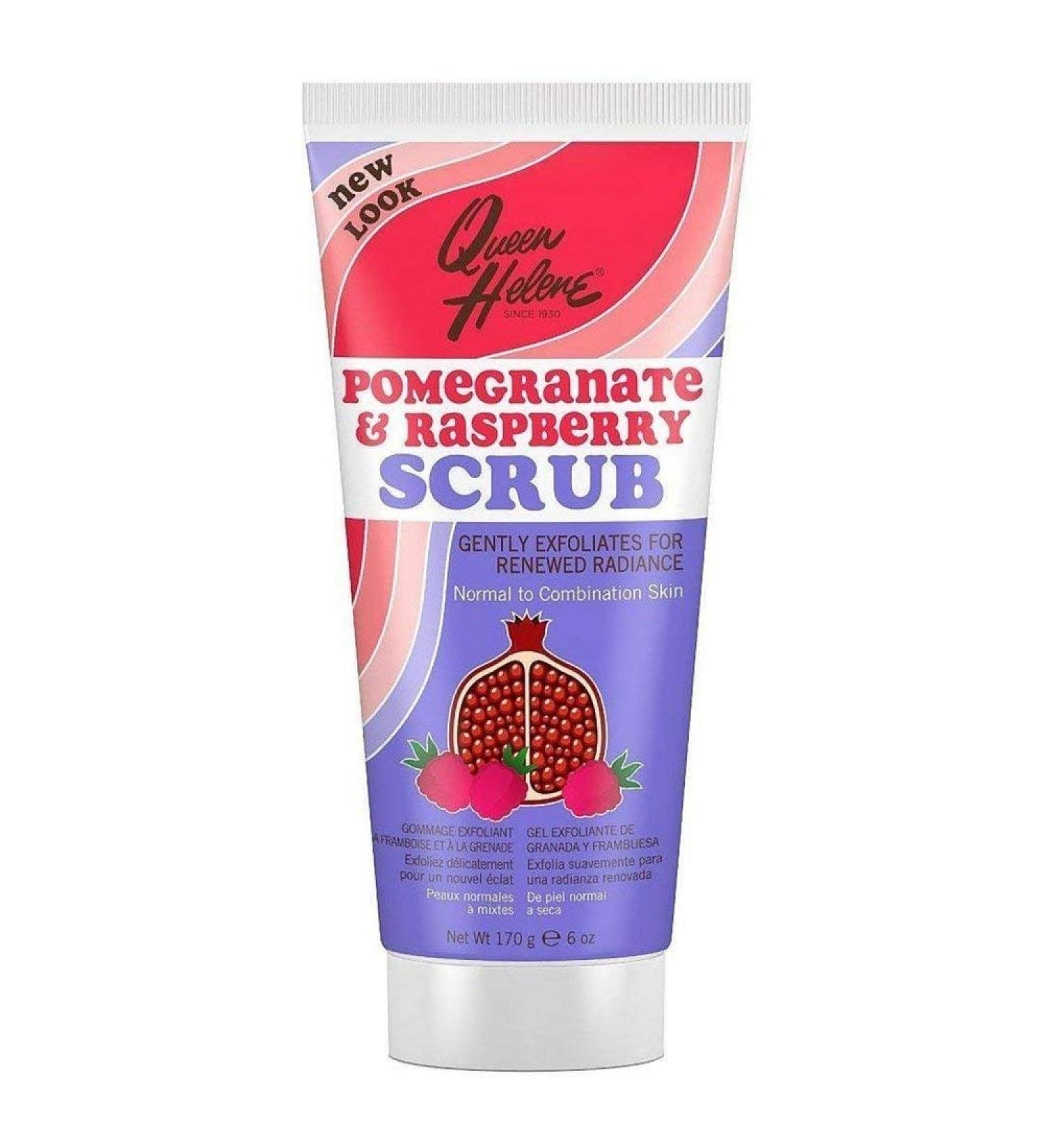 QUEEN HELENE Natural Facial Scrub Pomegranate & Raspberry 6 oz
