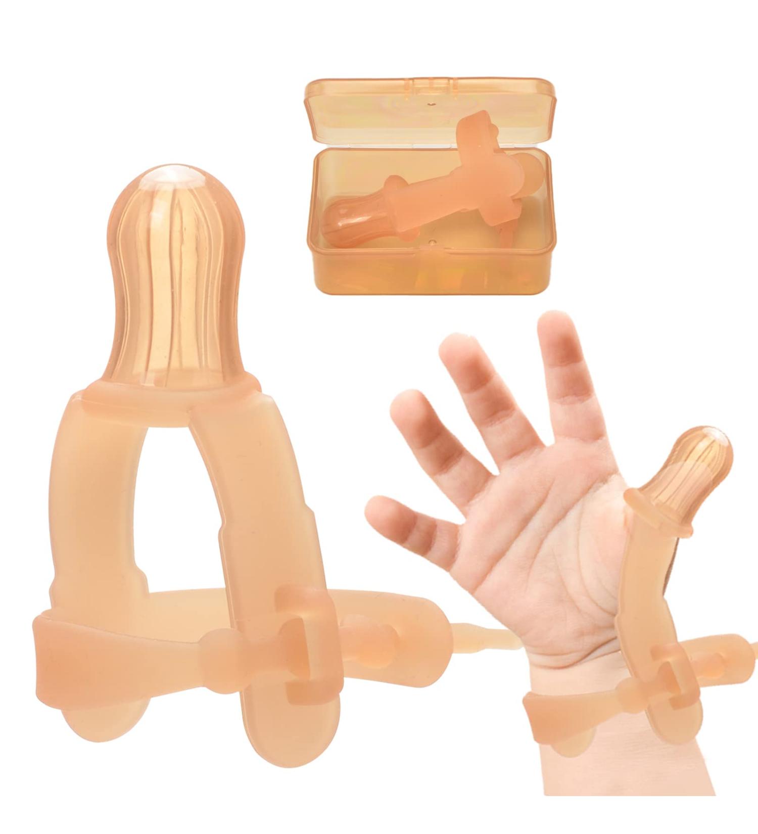 Thumb Sucking Treatment Kit - Adjustable Thumb Guard for 0-3 Years Old Babies | Silicone, 3-36 Months Baby | Fits 1.95-1.5 Wrist | Stop Thumb Sucking - Buy Online on GoSupps.com