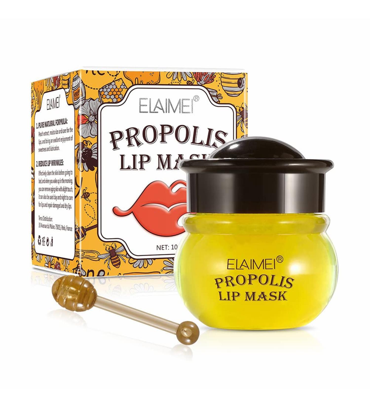 Zhoujie Honey Lip Mask - Propolis Moisturizing Lip Balm for Dry Cracked Lips | Nourishing Hydration & Repair for Women - Buy Online on GoSupps.com