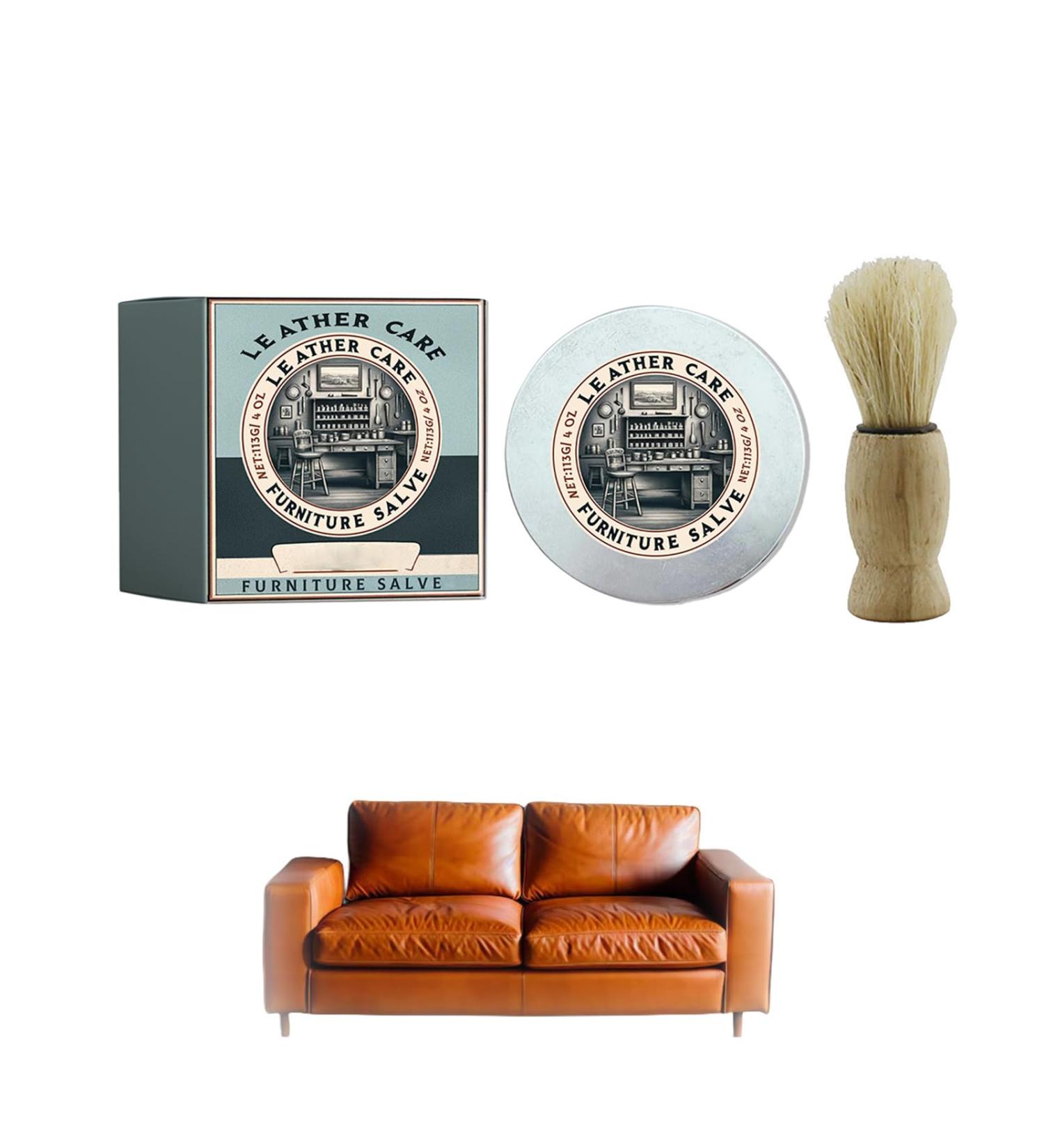 Wise Owl Furniture Salve Furniture Leather Balm and Brushes Furniture Salve for Wood Repair and Protect Your Leather Pieces and Wooden Furniture (1 Pcs) - Buy Online on GoSupps.com