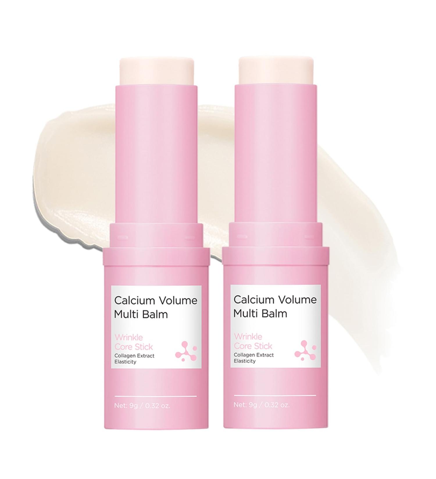 Cemenrete Calcium Volume Multi Balm Stick Korean Collagen Moisturizing Glow Hydrating & Anti-Aging Almond Vitamin E for Face Eyes Lips & Neck (Multi Balm Stick 2) 2PCS Multi Balm Stick 2 - Buy Online on GoSupps.com