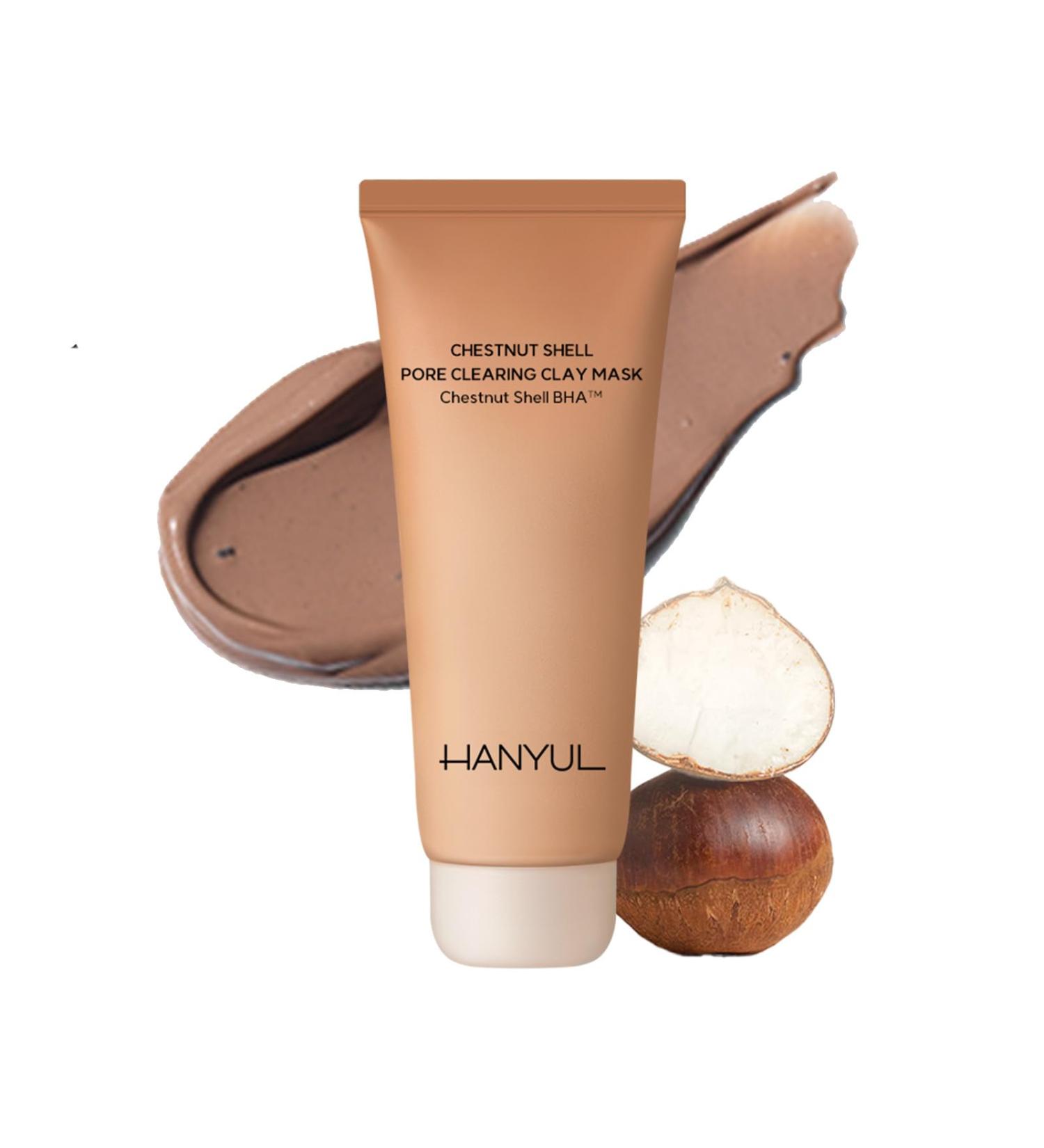 Hanyul Chestnut Shell Pore Clearing Clay Mask - Wash Off Mask for Oily Skin Mud & BHA for Pore Care - 3.39 fl.oz | International Shipping Available - Buy Online on GoSupps.com