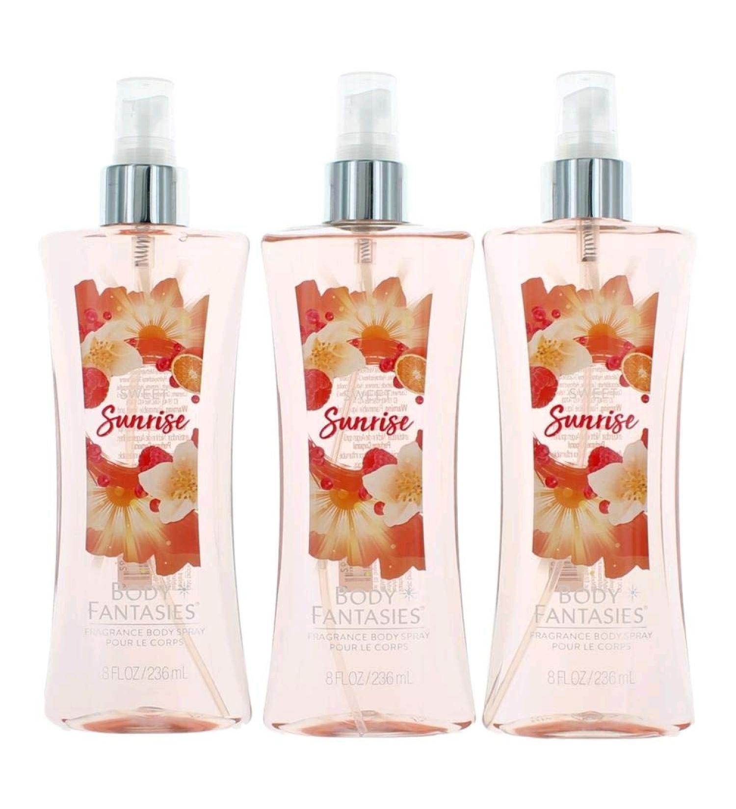 Sweet Sunrise Fantasy by Body Fantasies 3 Pack 8oz Fragrance Body Spray women