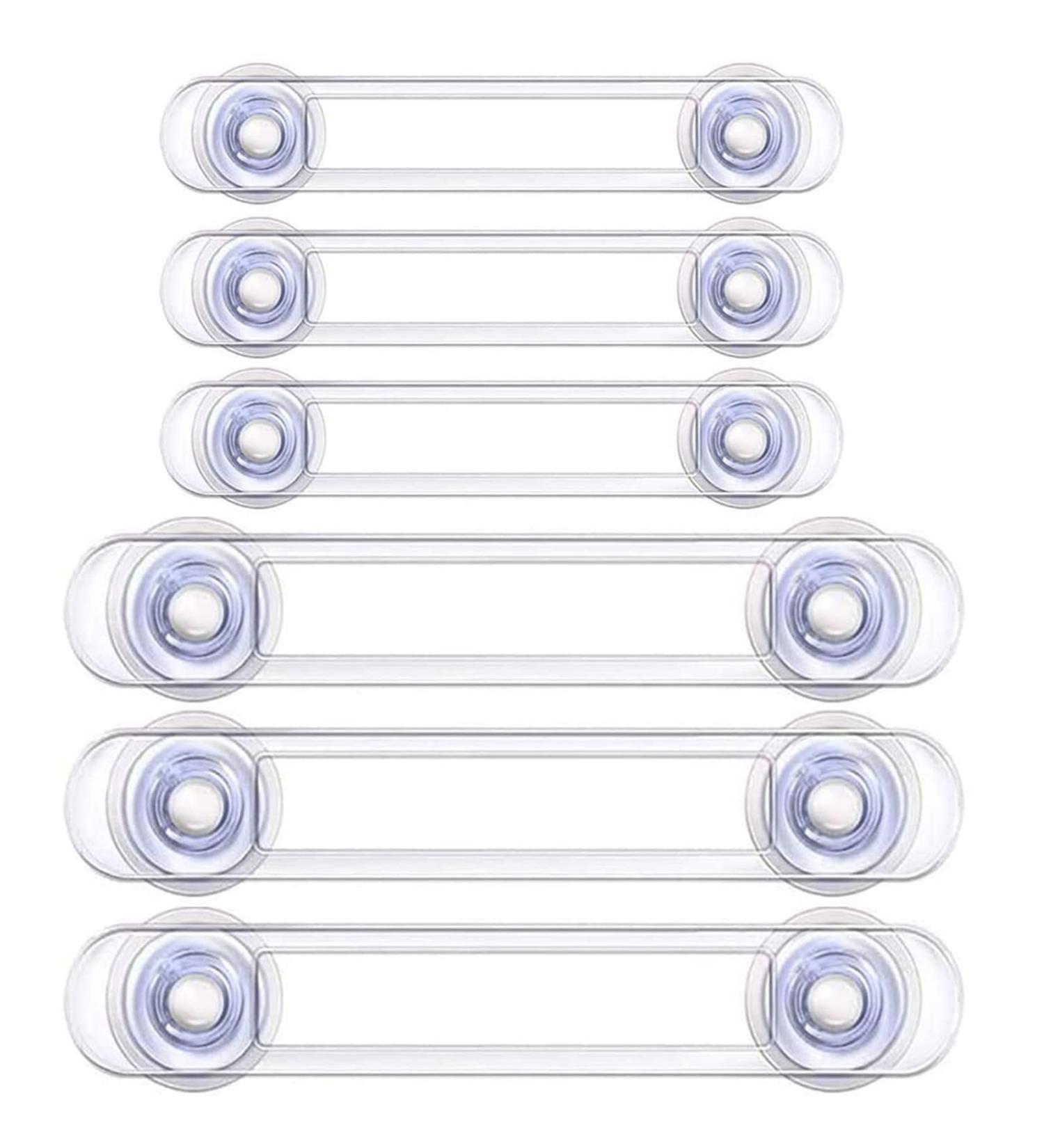 6 Pcs Baby Child Safety Locks Transparent Child Safety Cupboard Door Lock Multi-Purpose Latches Mini Multifunction Latch for Kitchen Cabinets Drawers Ovens Refrigerators - Buy Online on GoSupps.com