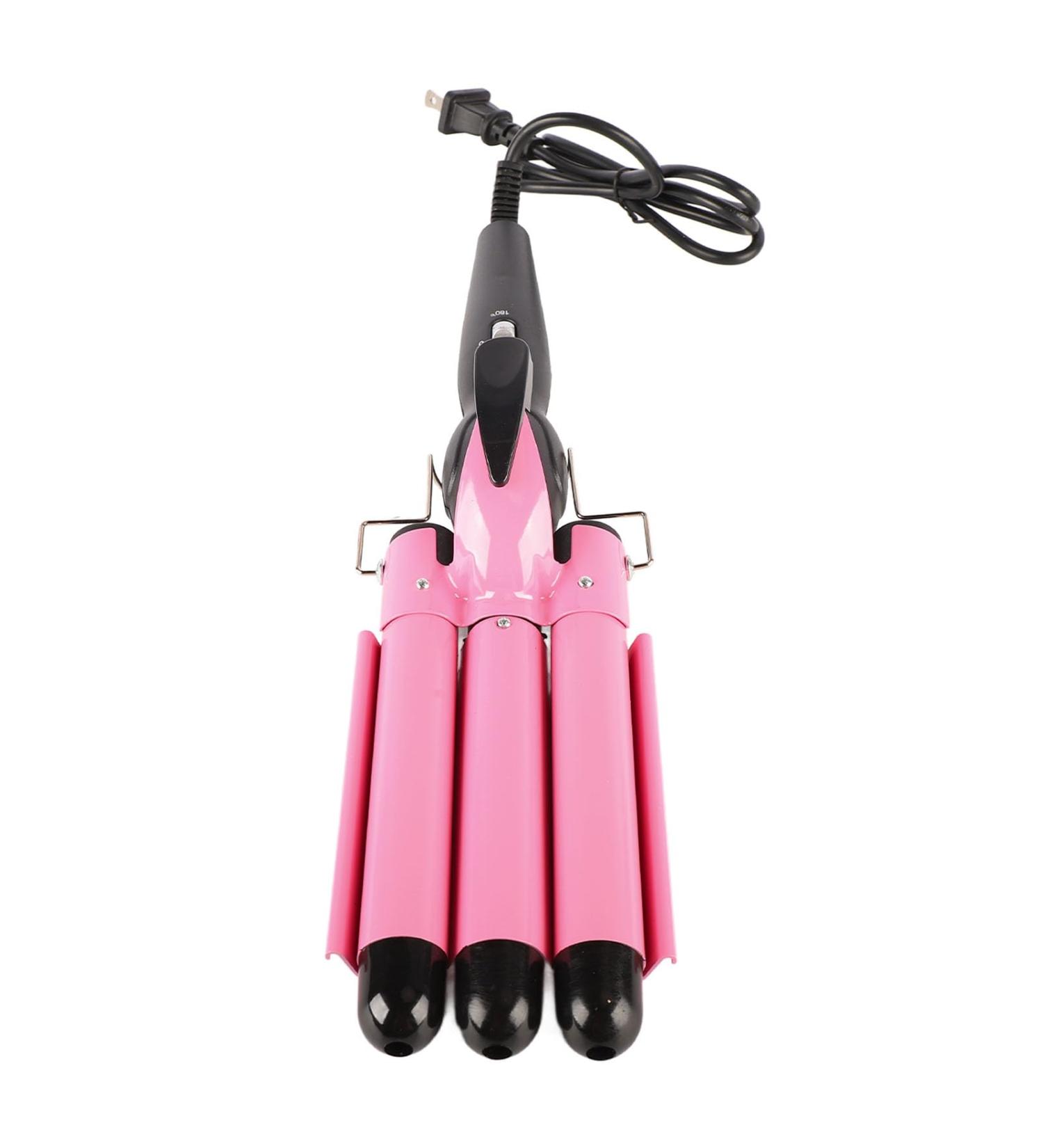 3 Barrel Curling Iron - Fast Heating Ceramic Hair Crimper & Waver Portable Adjustable Temperature Hair Curling Tool for Perfect Waves - Buy Online on GoSupps.com