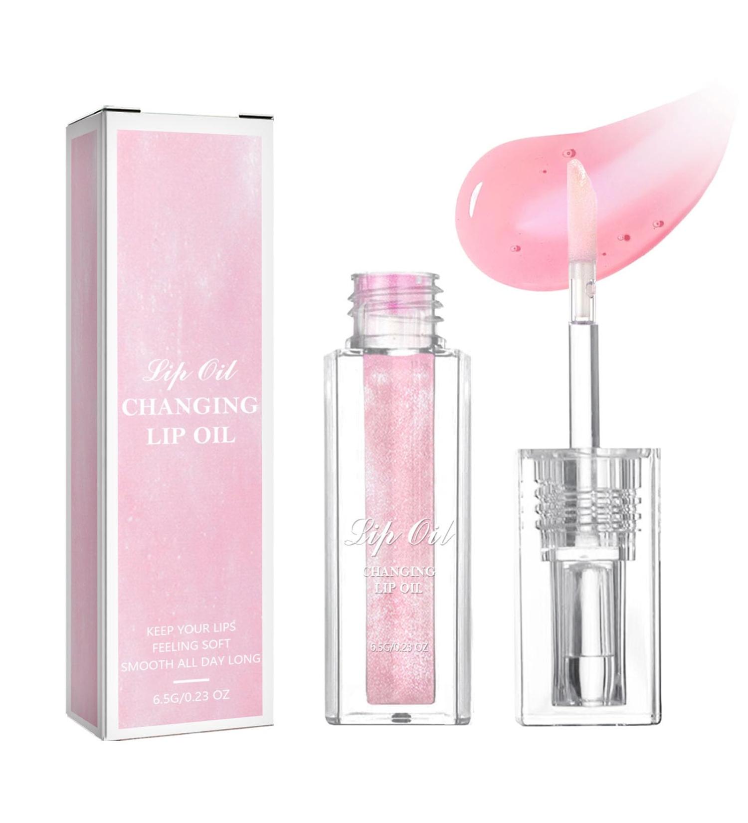 Bossup Color Changing Lip Oil V2 - Nourishing Long Lasting Non-Sticky Lip Gloss & Tint | Magic Moisturizing Pink Lip Glow - Buy Online on GoSupps.com