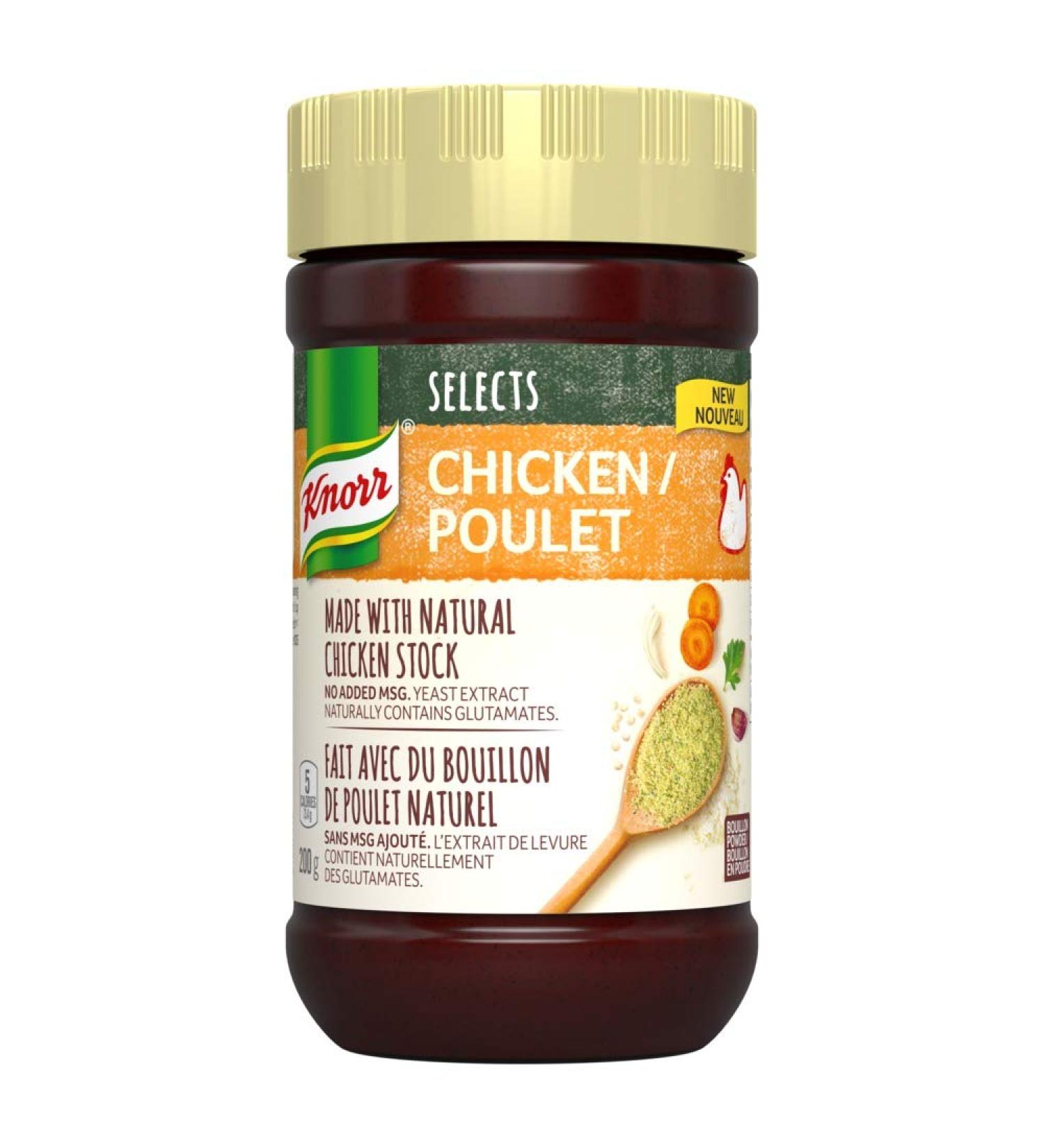Knorr Selects Chicken Bouillon Powder 200g/7.1oz - Imported from Canada - Buy Online on GoSupps.com
