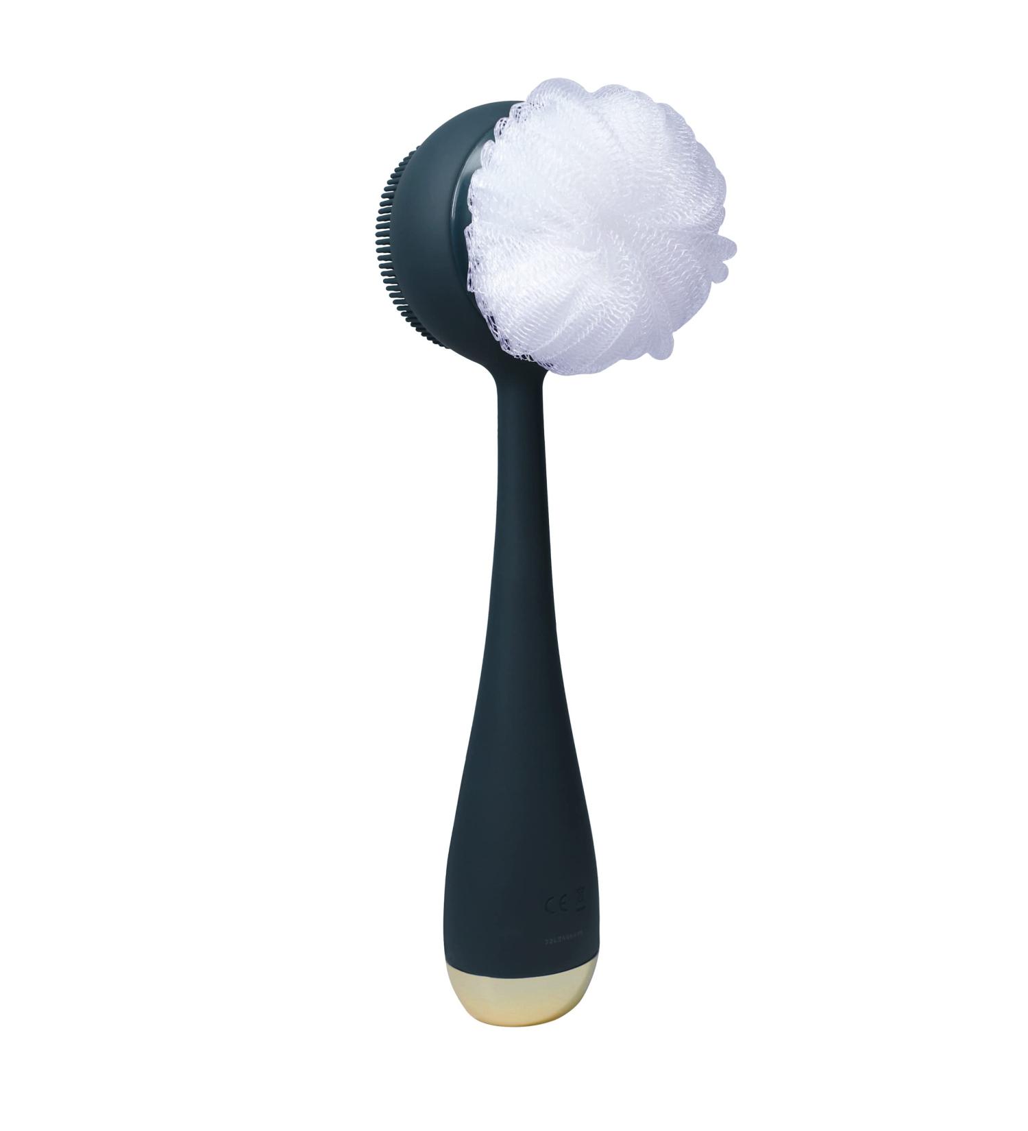 PMD Clean Body - Smart Waterproof Cleaning Device with Silicone Brush & Attachments | SonicGlow Vibration for Cleansing Peeling & Massaging - Navy - Buy Online on GoSupps.com