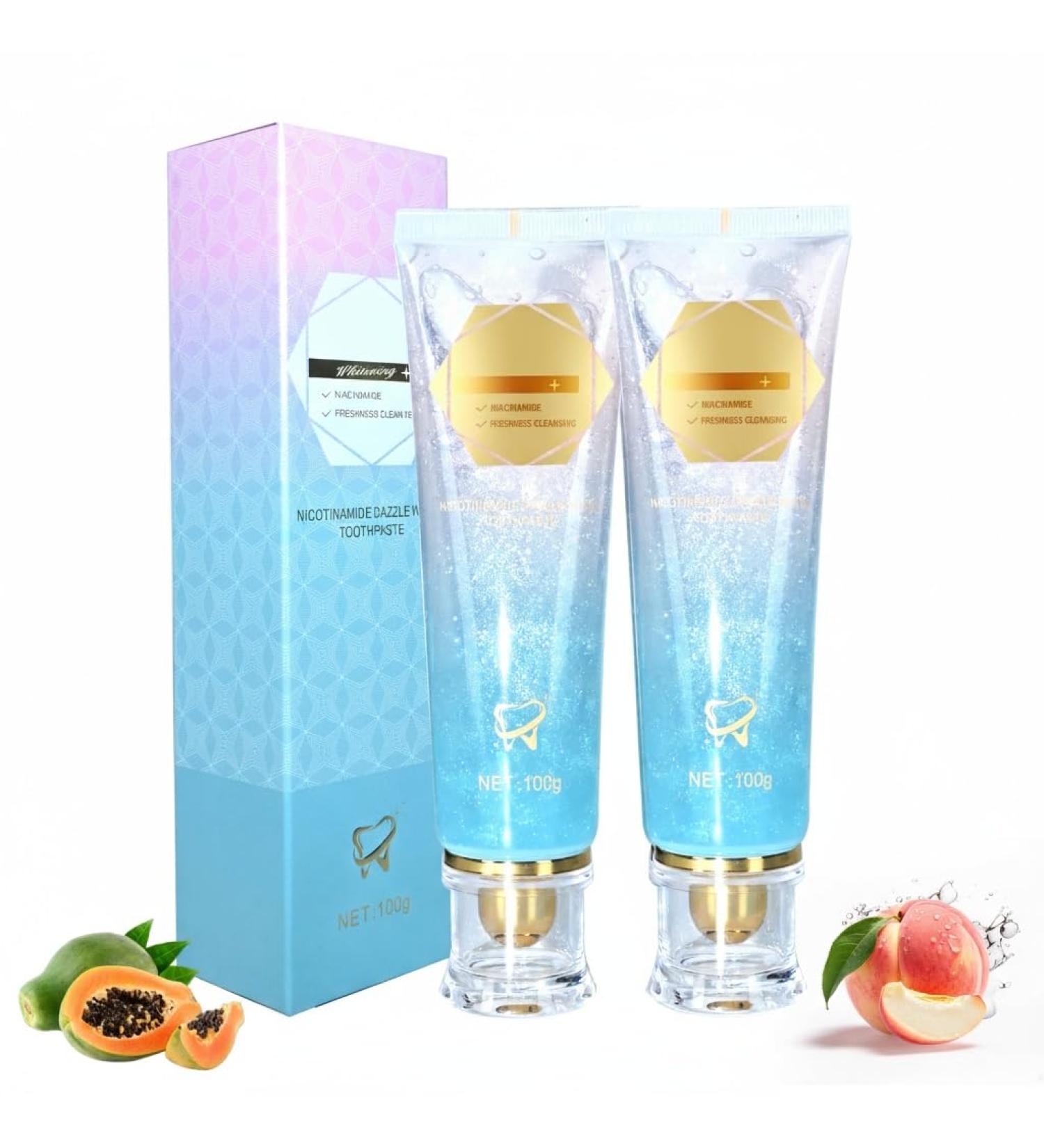 2Pack Niacinamide Whitening Toothpaste Remove Tooth Stains Niacinamide Intensive Toothpaste Fresh Breath 7.06 oz (2) - Buy Online on GoSupps.com