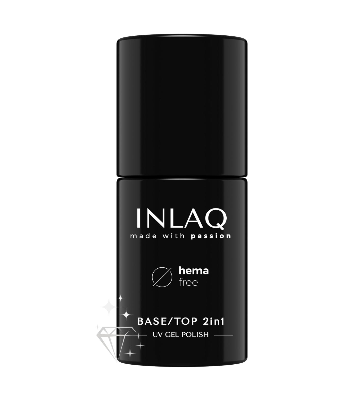 Inlaq Hema Free 2in1 Gel Nail Polish - Premium UV Base & Top Coat - 6ml Hema-Free Formula for Long-lasting Results - Buy Online on GoSupps.com