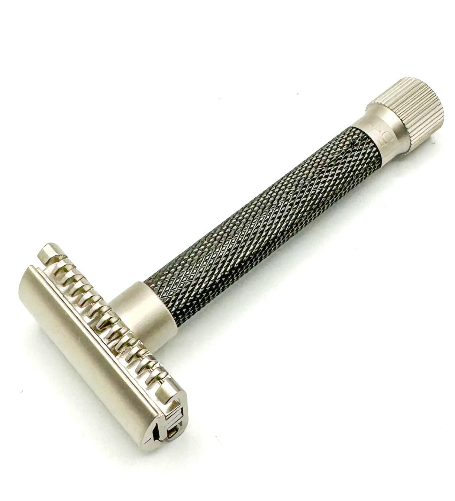 Parker Safety Razor Open Comb - Adjustable Graphite Gray Razor with 5 Settings for Mild to Aggressive Shaves - Buy Online on GoSupps.com