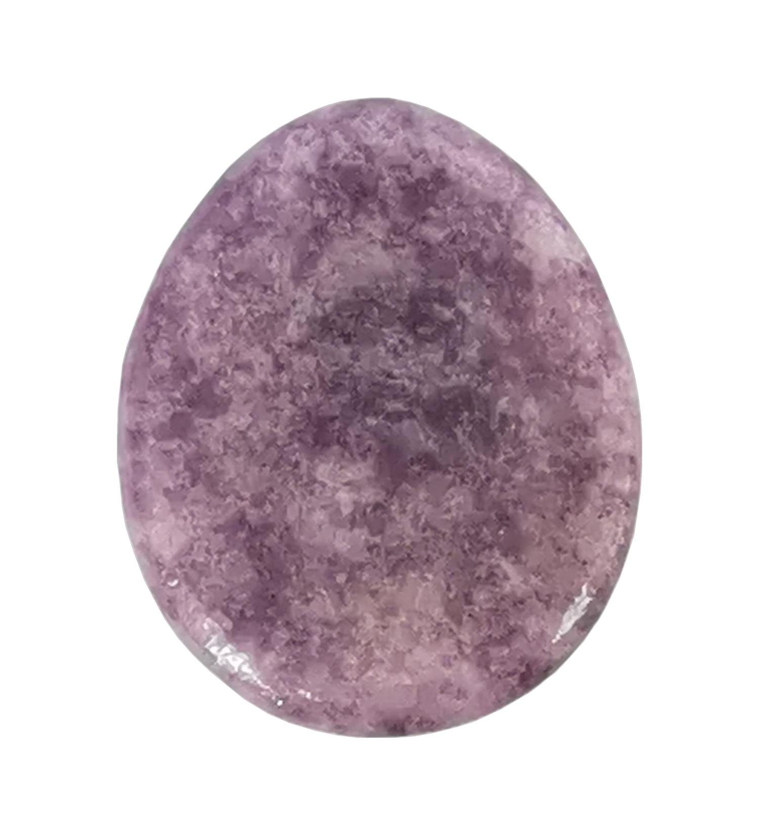 Maneki Neko Purple Lepidolite Drop of Water Chakra Stone | Stress Relief Healing Reiki Palm Stone - International Shipping - Buy Online on GoSupps.com