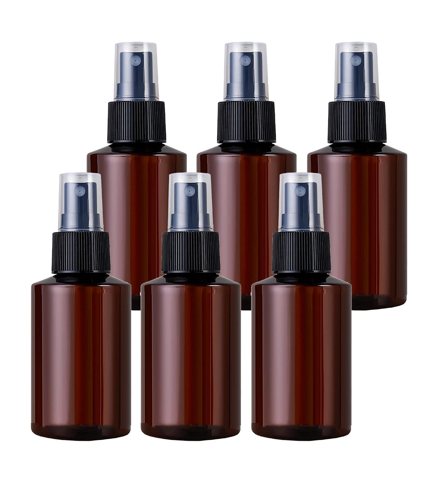 TIANZD 6 Pieces Empty 100 ml Brown PET Plastic Fine Mist Pump Spray Bottles with Black Sprayer for Cosmetic Perfume Water Travel Portable Containers Refillable 1x Funnel 100ml - Buy Online on GoSupps.com