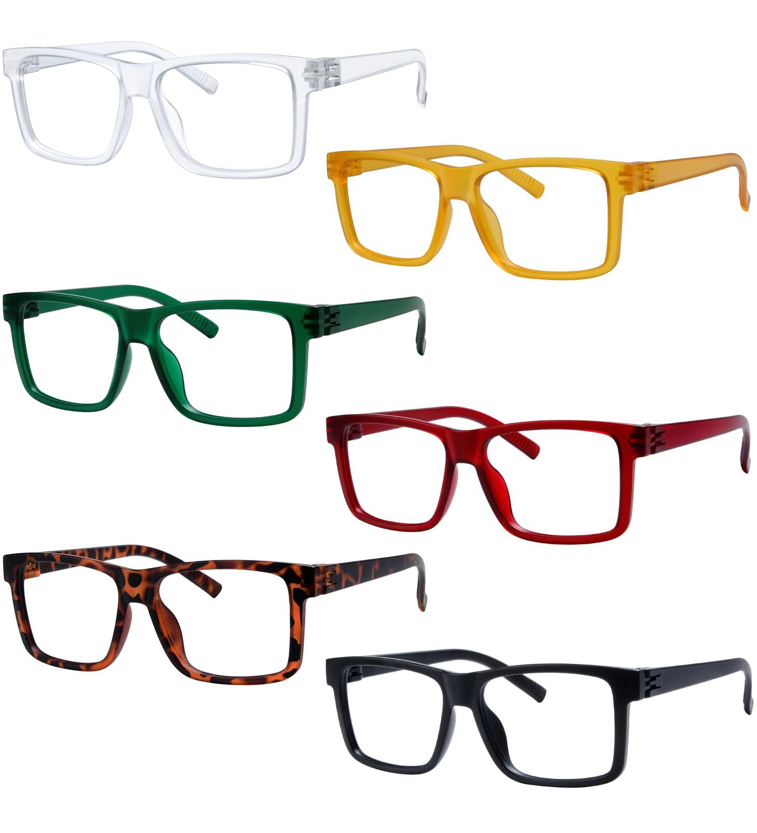 Eyekepper Oversize Reading Glasses - 6 Pack Screwless Spring Hinges for Wide Face +1.50 | Stylish & Comfortable Readers in Mixed Colors - Buy Online on GoSupps.com