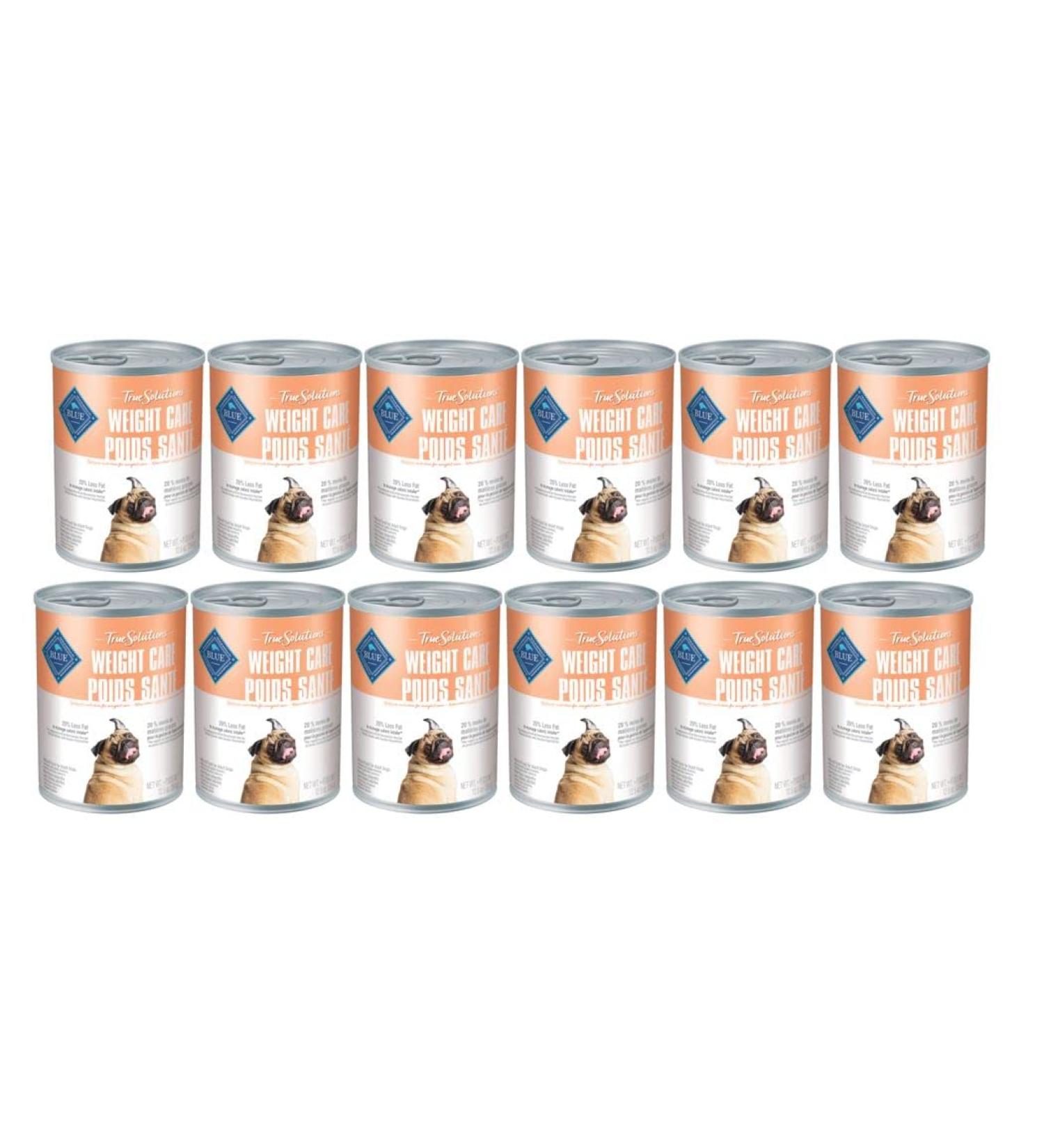 Blue Buffalo True Solutions Natural Adult Wet Dog Food Weight Care 354g cans (Pack of 12) Weight Care Wet Dog Food