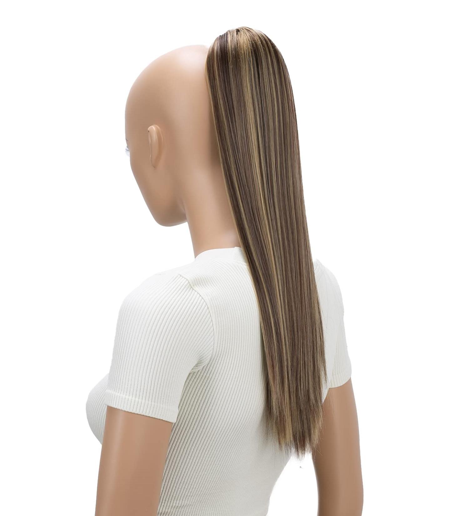 CAISHA 22 Hairpiece Ponytail Extension | Heat-Resistant Synthetic Fiber | Straight Red Brown Blond Mix #33H27 | PH511 - Buy Online on GoSupps.com