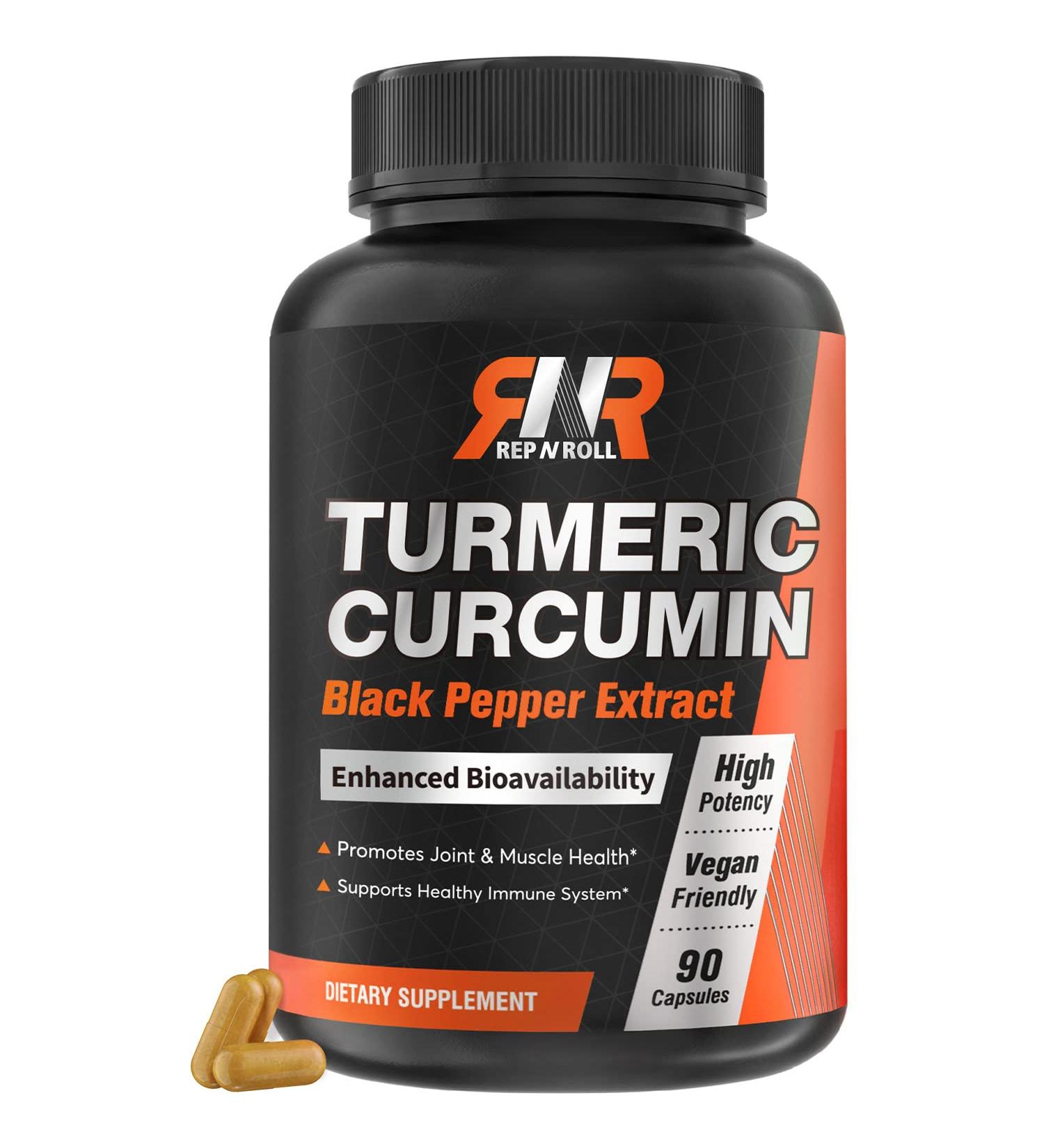 Turmeric Curcumin Capsules with Black Pepper | Joint & Immune Support | 95% Curcuminoids | 90 Capsules - Buy Online on GoSupps.com