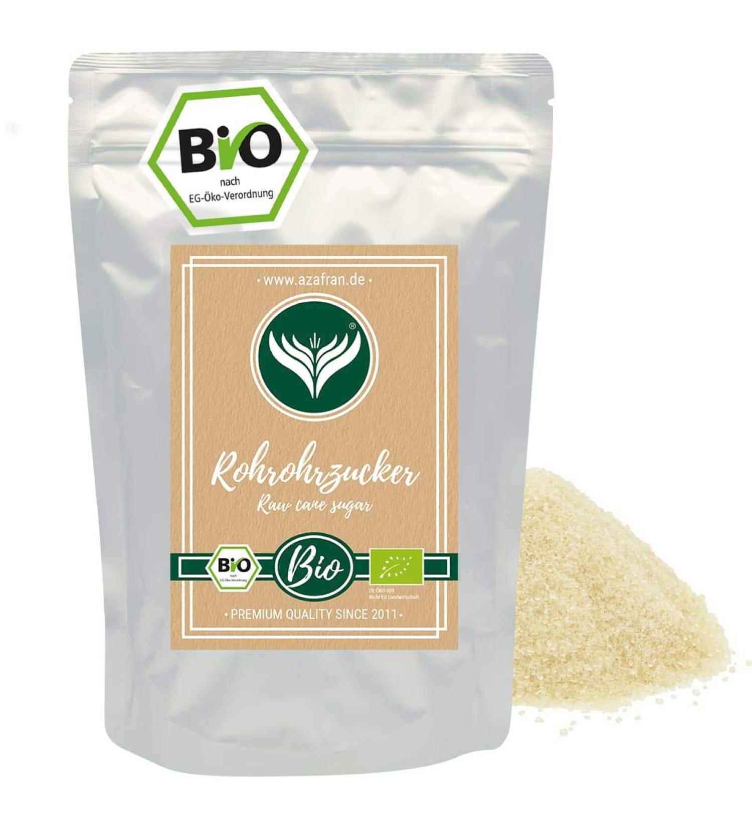 Buy Azafran ORGANIC Raw Cane Sugar 1kg - Light Gold Ground Sugar for Baking & Sweetening - Buy Online on GoSupps.com