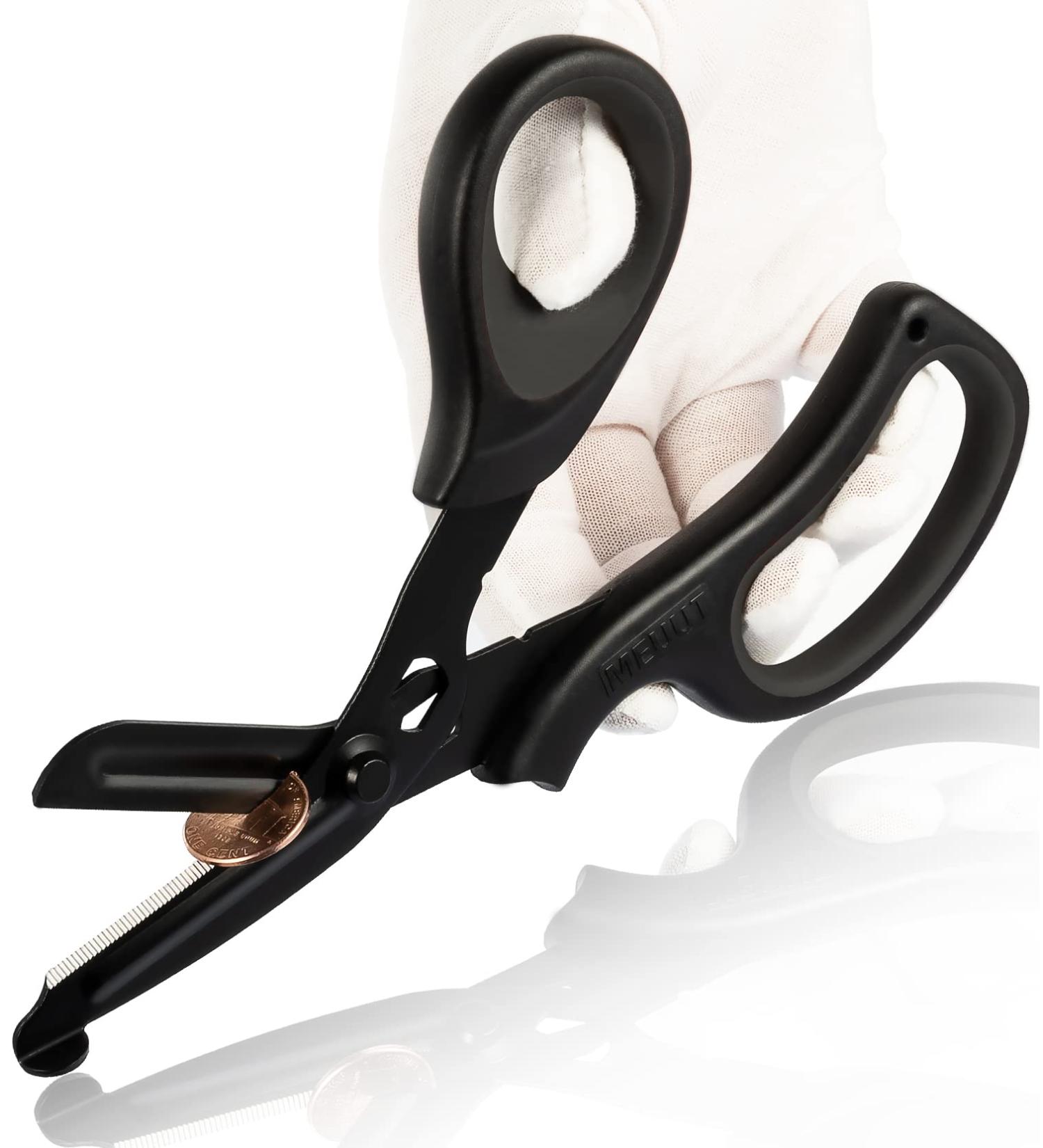 MEUUT 8-Inch Trauma Shears Bandage Scissors - Surgical Grade EMT Scissors for Medical Workers - Black (Pack of 2) - Buy Online on GoSupps.com