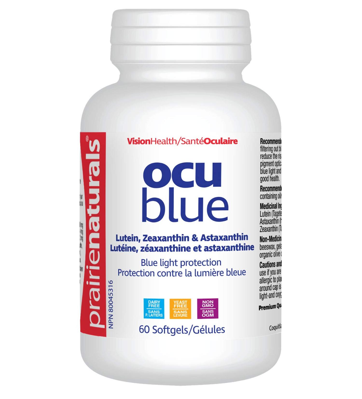 Prairie Naturals Ocu-Blue Supplement Softgel - 60 Count - Buy Online on GoSupps.com