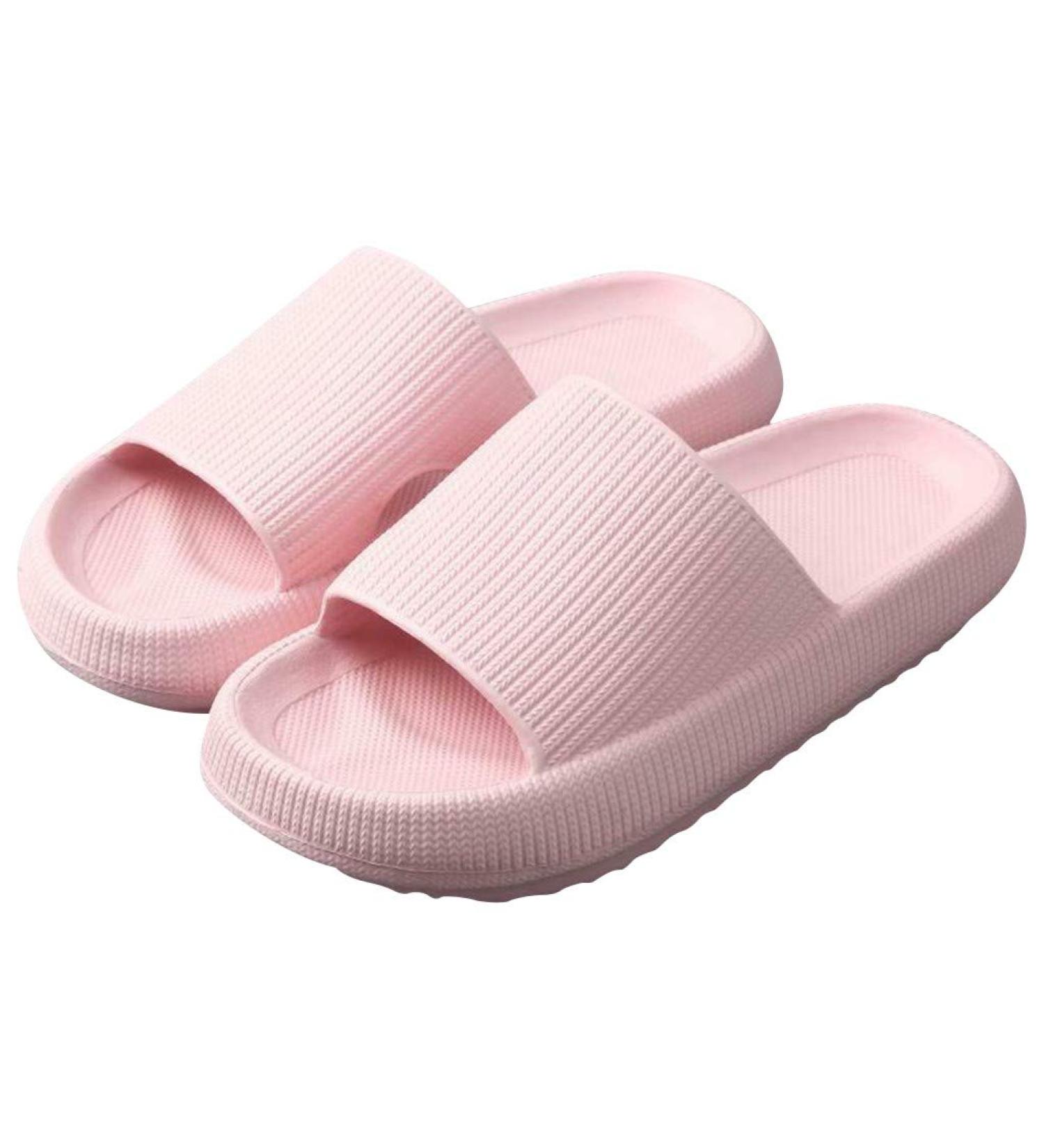 Sliders Cloud Slippers Women Men Non-Slip Mens Womens Slippers Cloud Sliders Soft Flip Flops with Thick Sole for Shower Bathroom Pool Beach 4.5 UK Pink - Buy Online on GoSupps.com