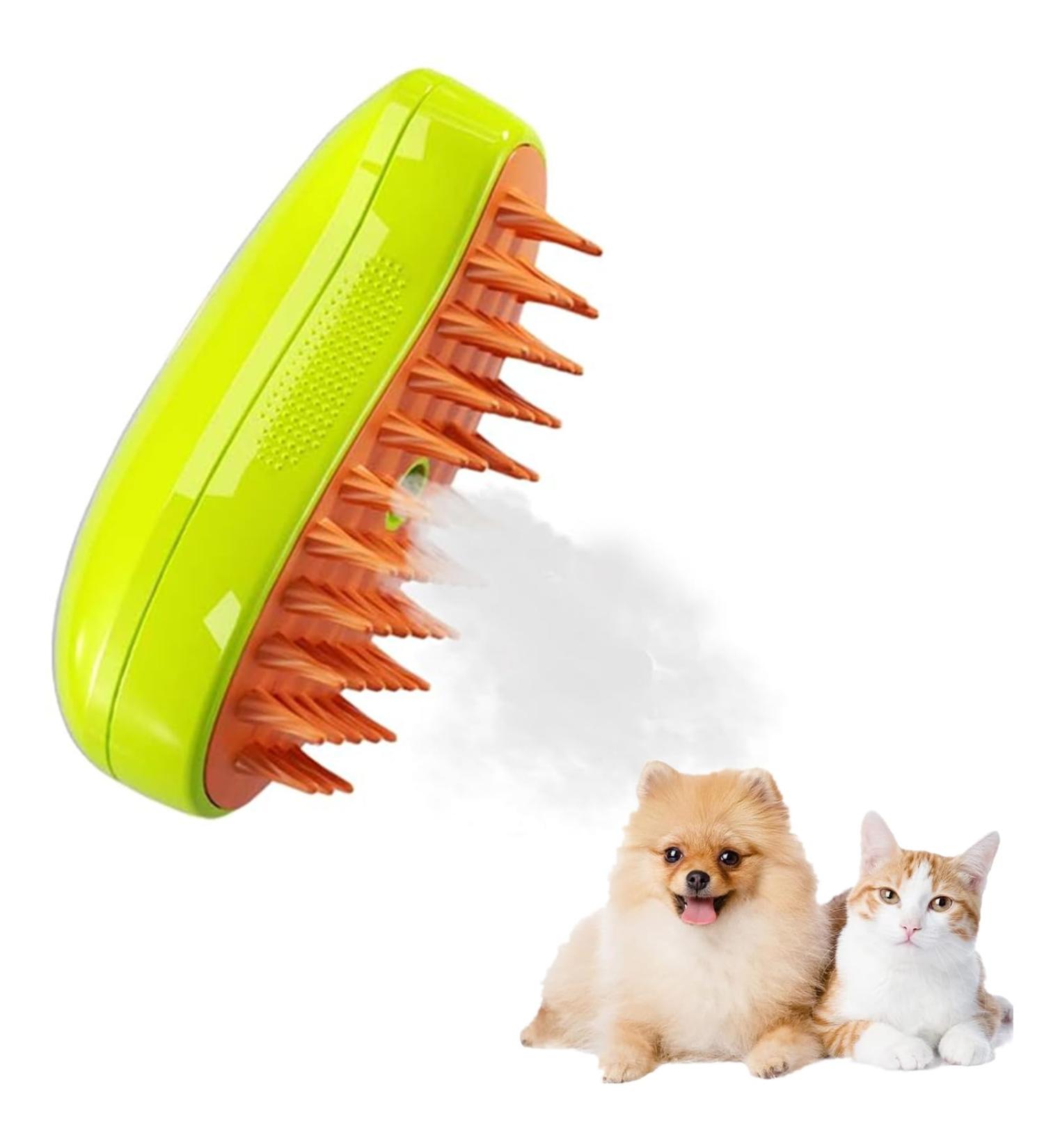 Steamy Cat Brush 3 In1 Cat Steam Brush Pet Hair Cleaner Brush Self Cleaning Steam Brush Cat Steamer Brush Massage Cat Hair Brush for Removing Tangled Loosse Hair for Home (A) - Buy Online on GoSupps.com