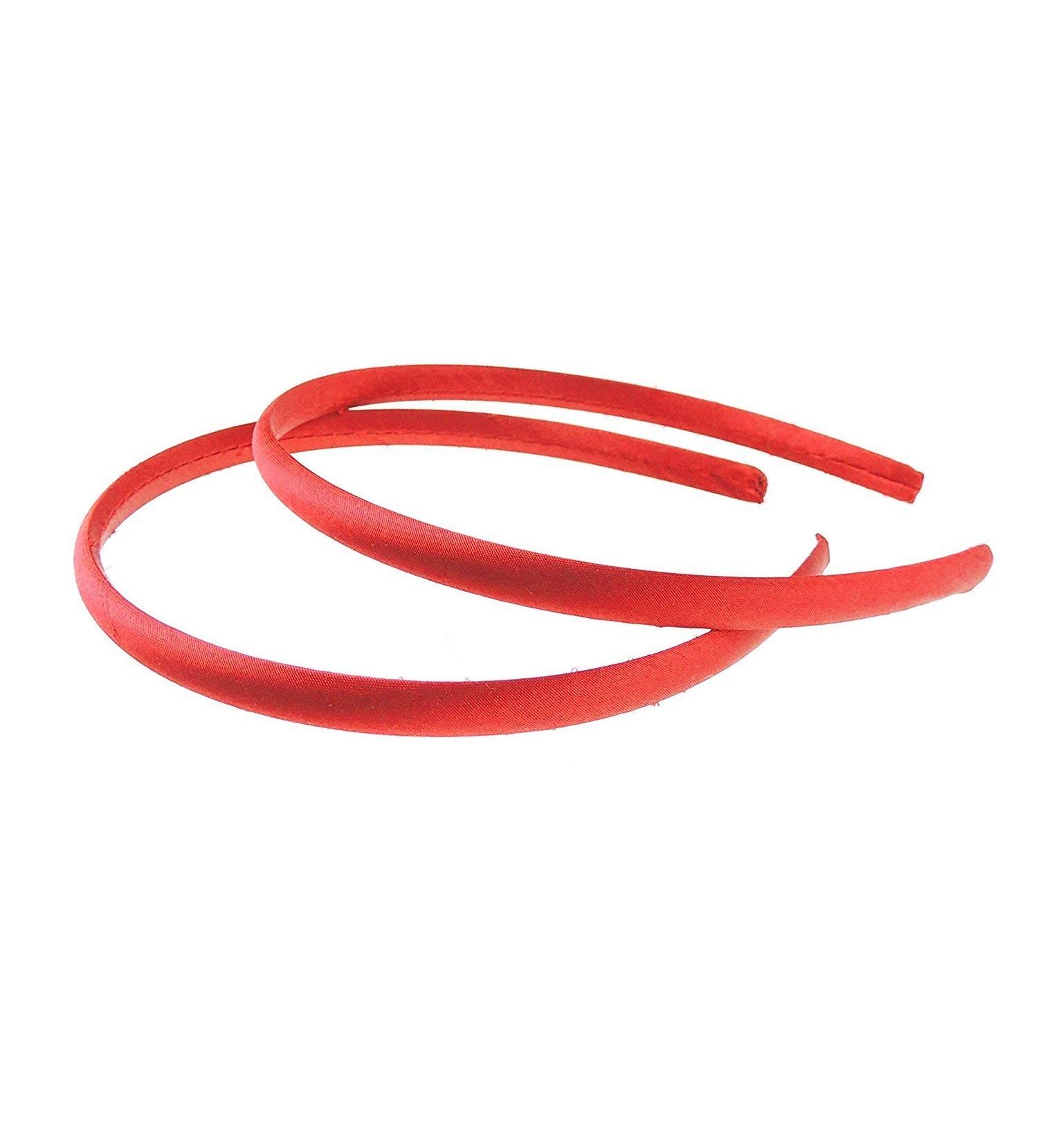 Mytoptrendz Girls Set of 2 Red Narrow Thin Alice Bands Headbands