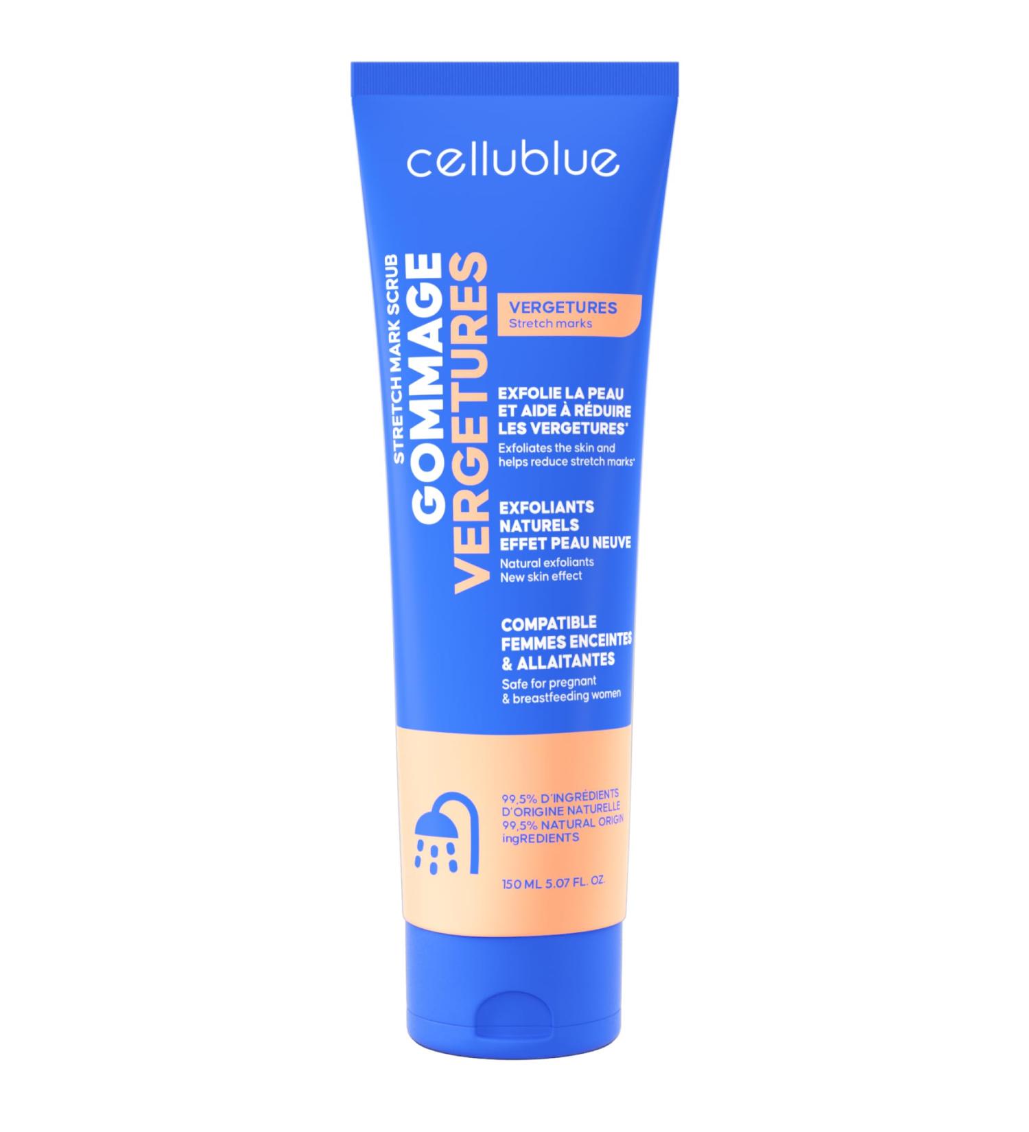 Gommage Vergetures Cellublue - Exfoliation douce et naturelle - Compatible femme enceinte & allaitante - Buy Online on GoSupps.com