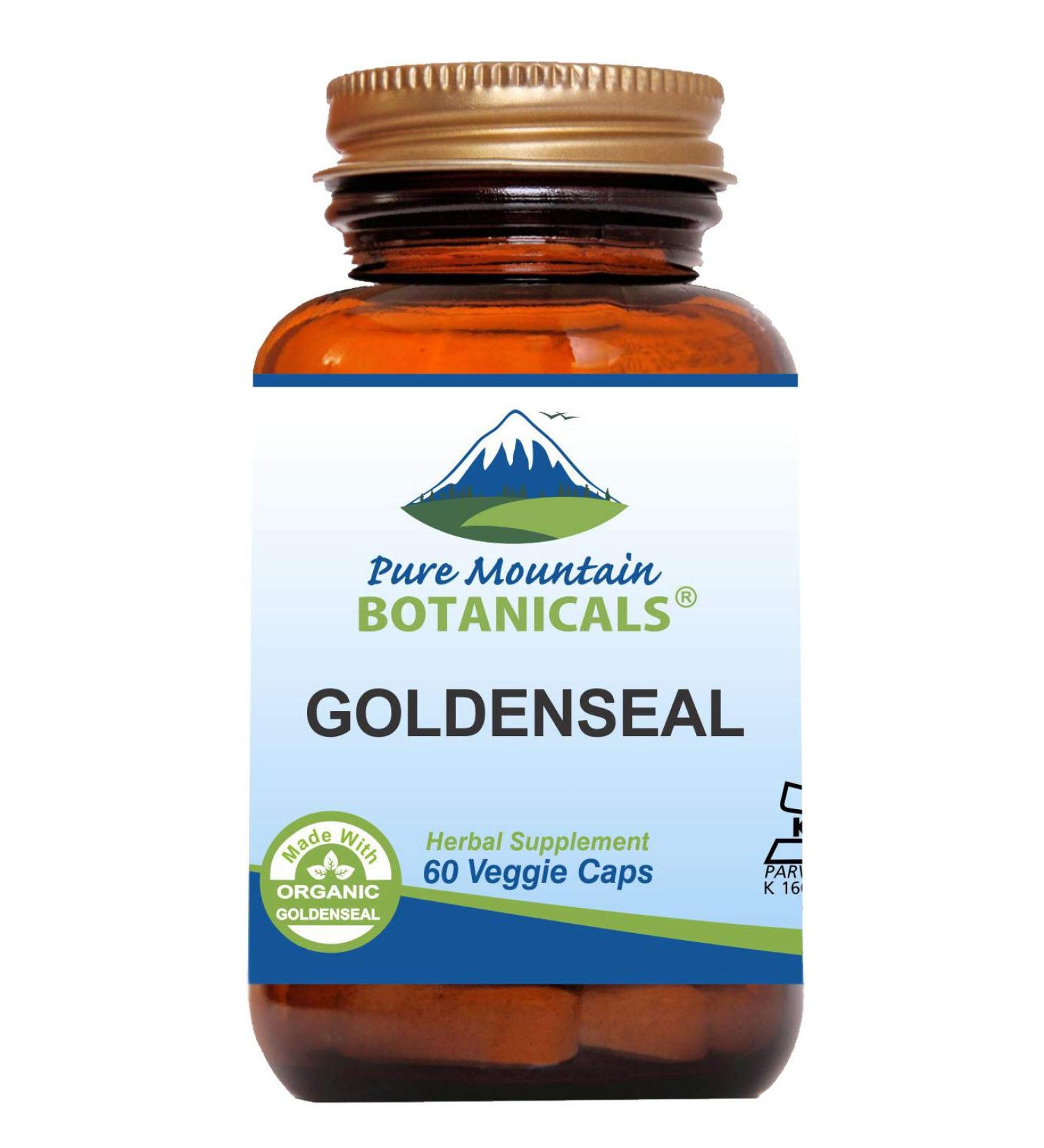 Organic Goldenseal Root Capsules - 250mg Kosher Vegan Caps | Buy Now - Buy Online on GoSupps.com