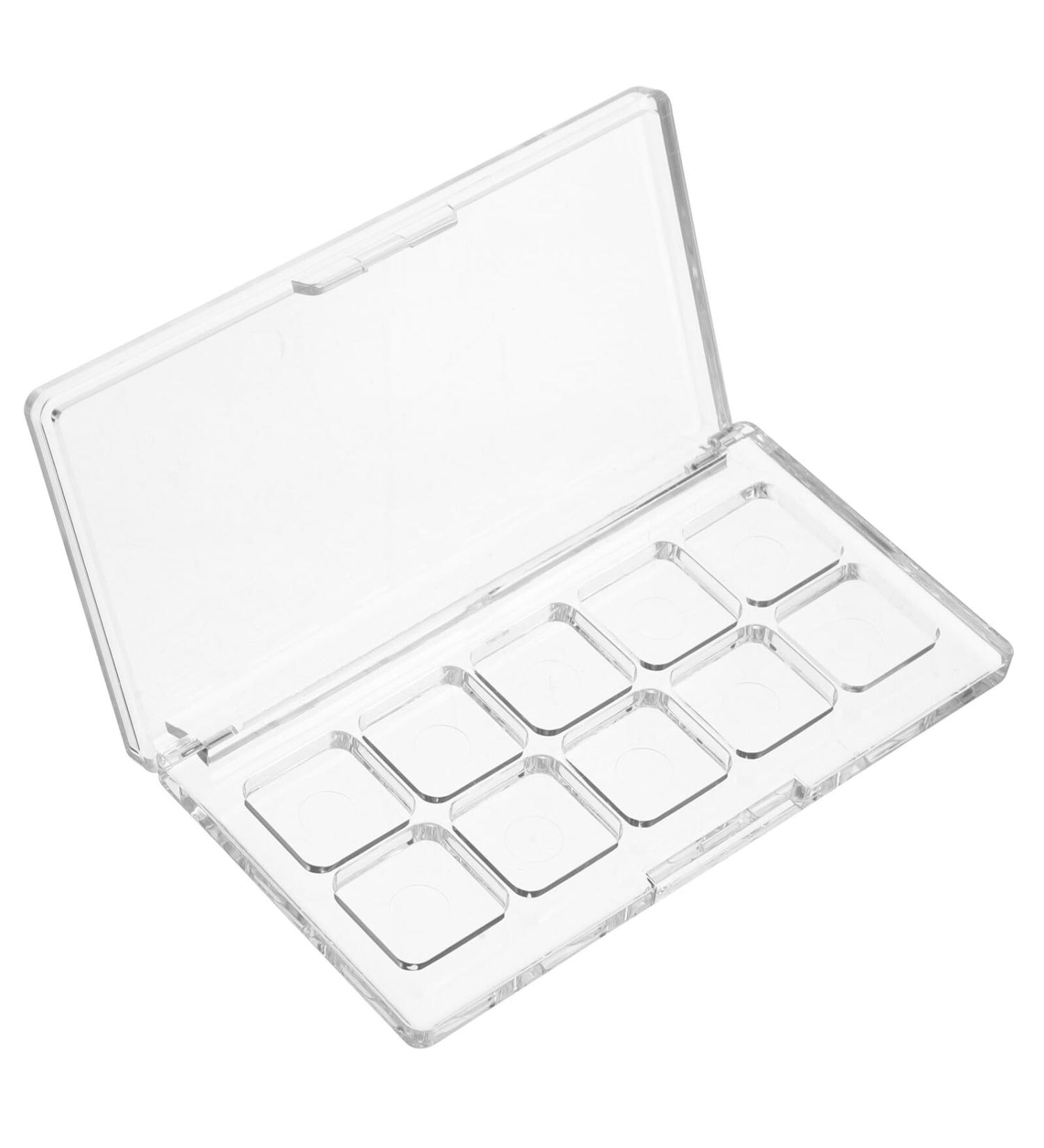  LALADEFIEE Transparent Reusable Makeup Palette with Secure Lid for Lip Organizer Eyeshadow Blush Highlighter Storage Suitable for Personal Mix Organized Use - Buy Online on GoSupps.com