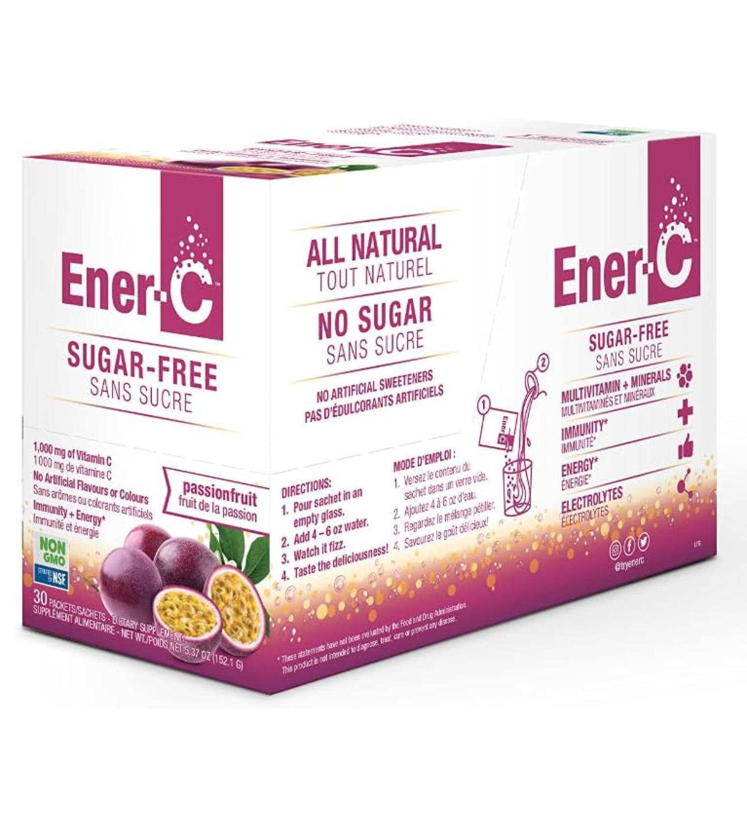 Conquitlam BC V36C2 EnerVitamin C Passion Fruit 30 PacketsPouches - Buy Online on GoSupps.com