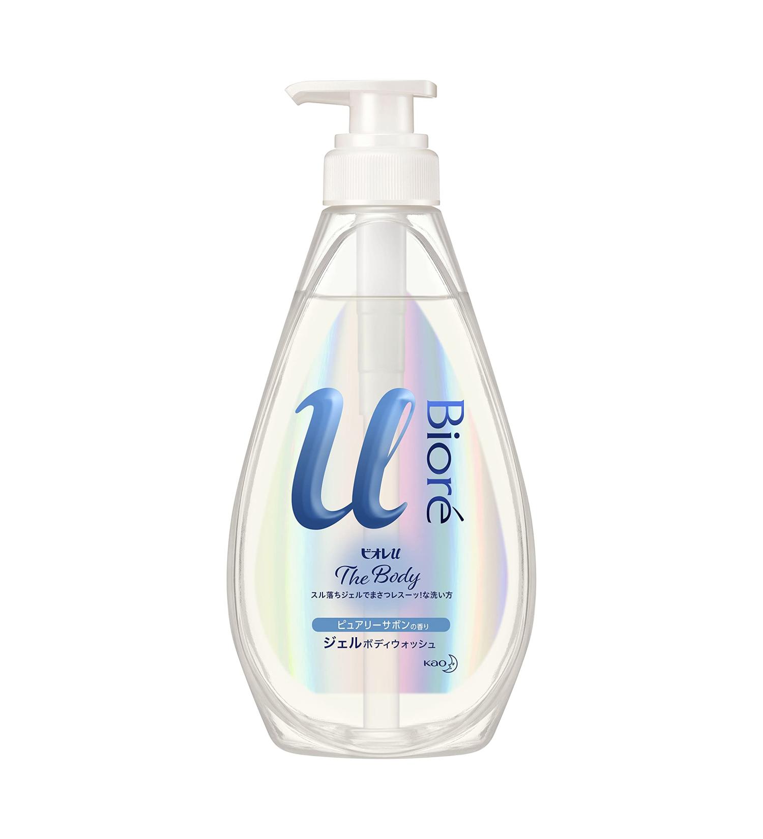 Biore U The Body Gel Type Body Wash Pure Savon Scent Pump - 480ml - Buy Online on GoSupps.com